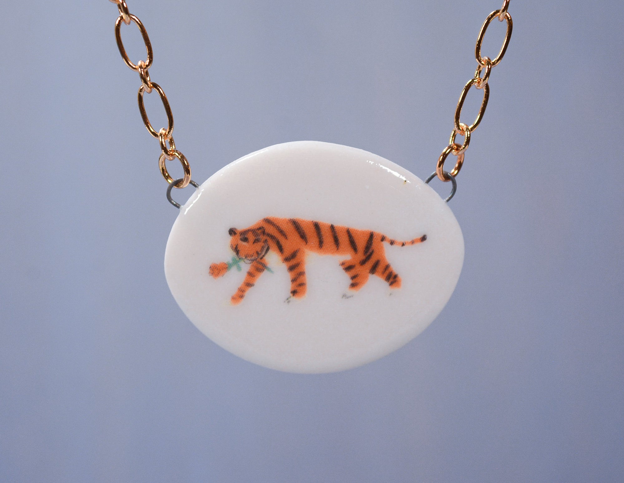 Tiger Portrait Necklace
