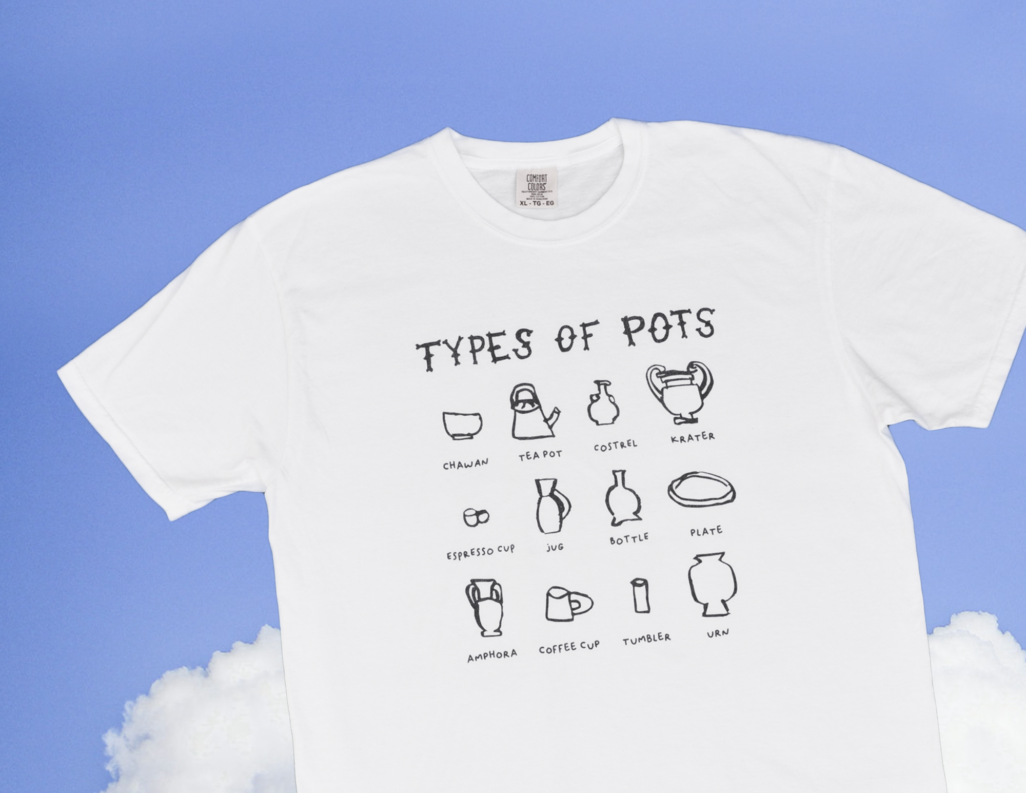 Types of Pots Shirt - White