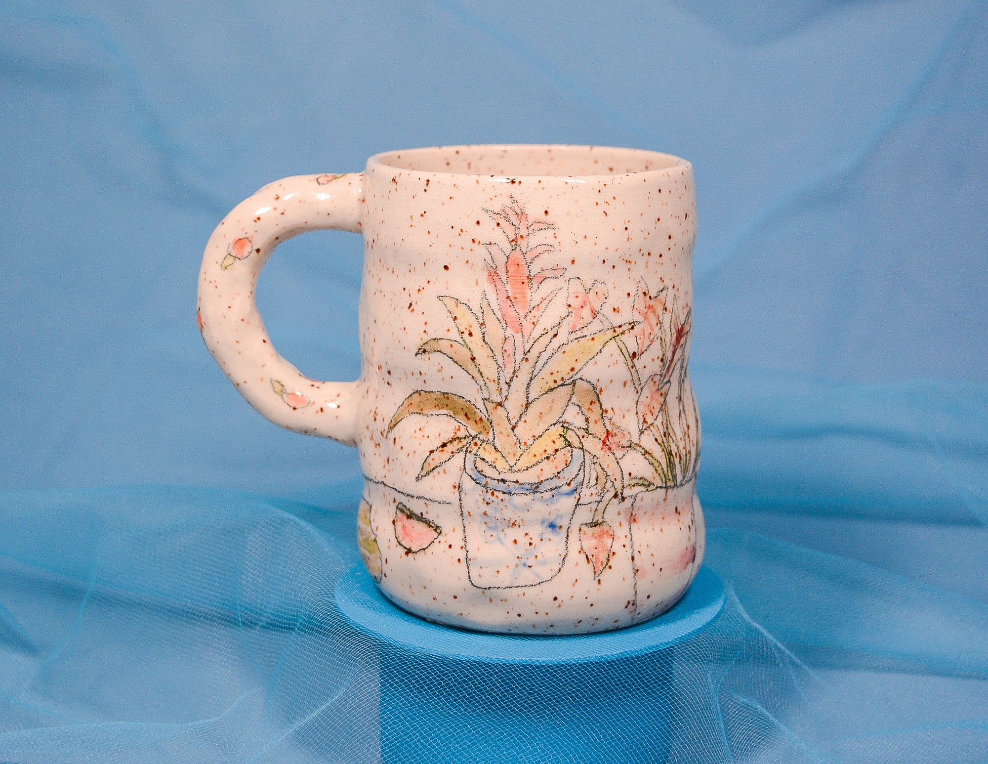 Caladiums and Bromeliad Mug