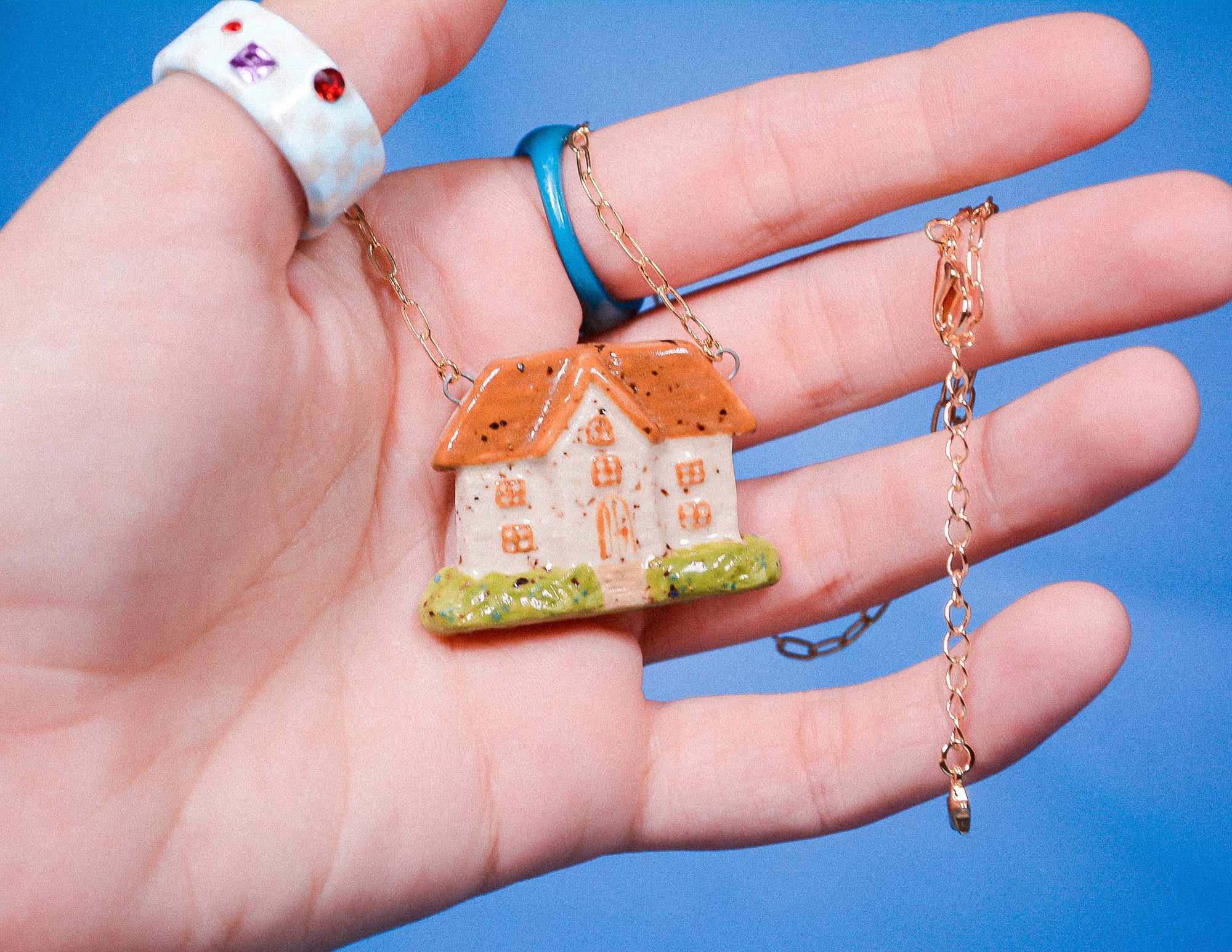 Brown House Necklace