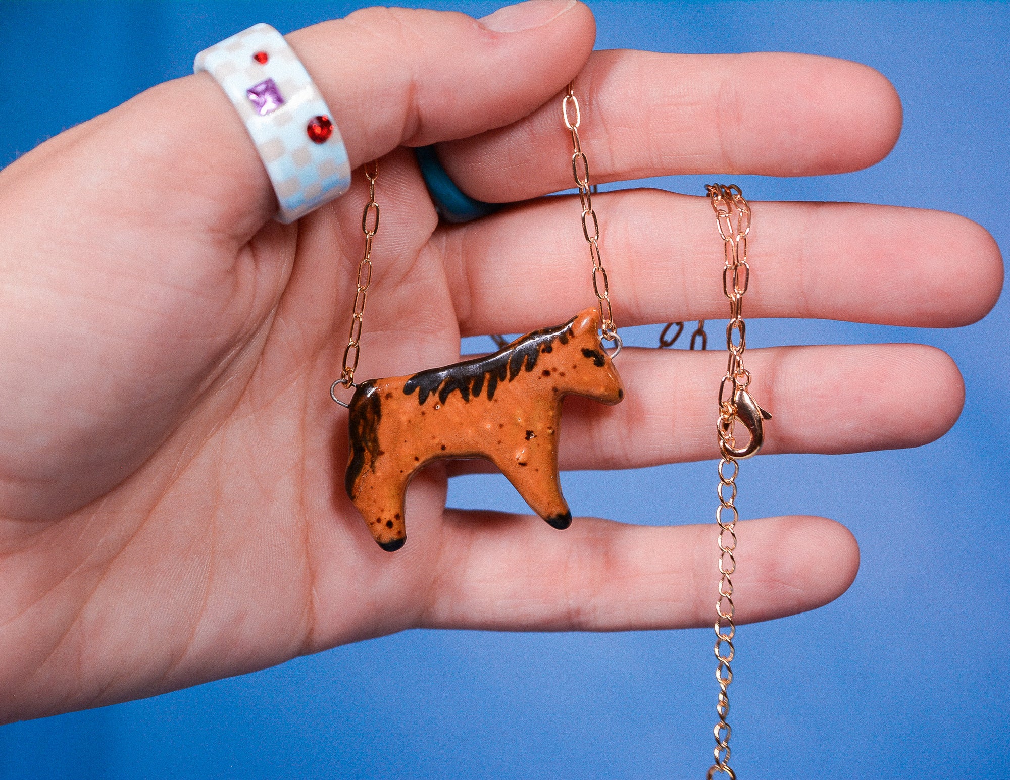 Chesnut Horse Necklace