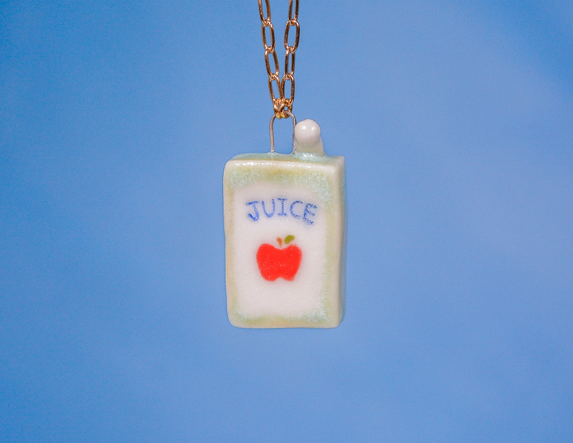 Apple Juice Box Necklace