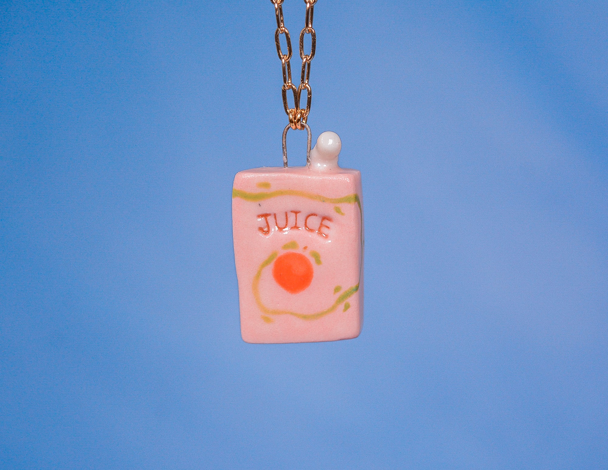 Clementine Juice Box Necklace