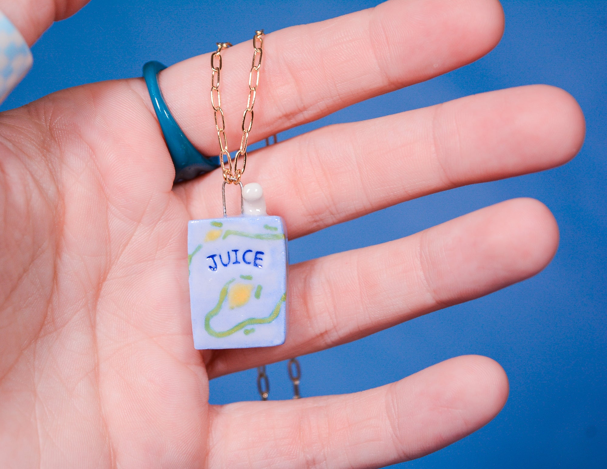 Lemon Juice Box Necklace
