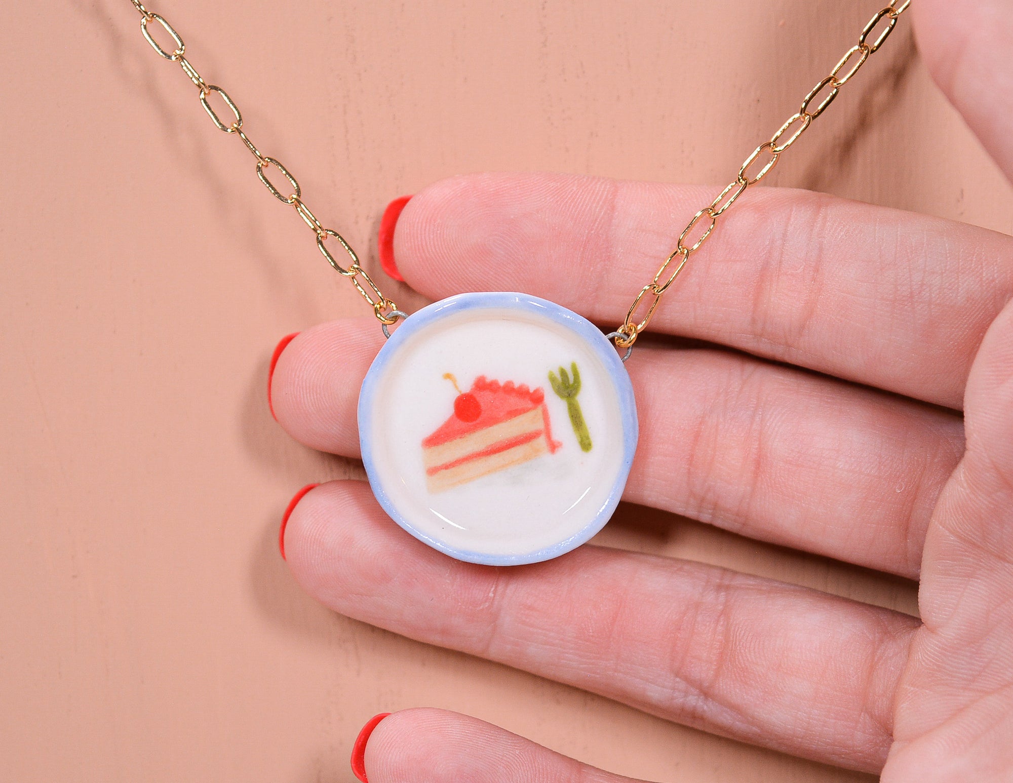 Cake Plate Necklace