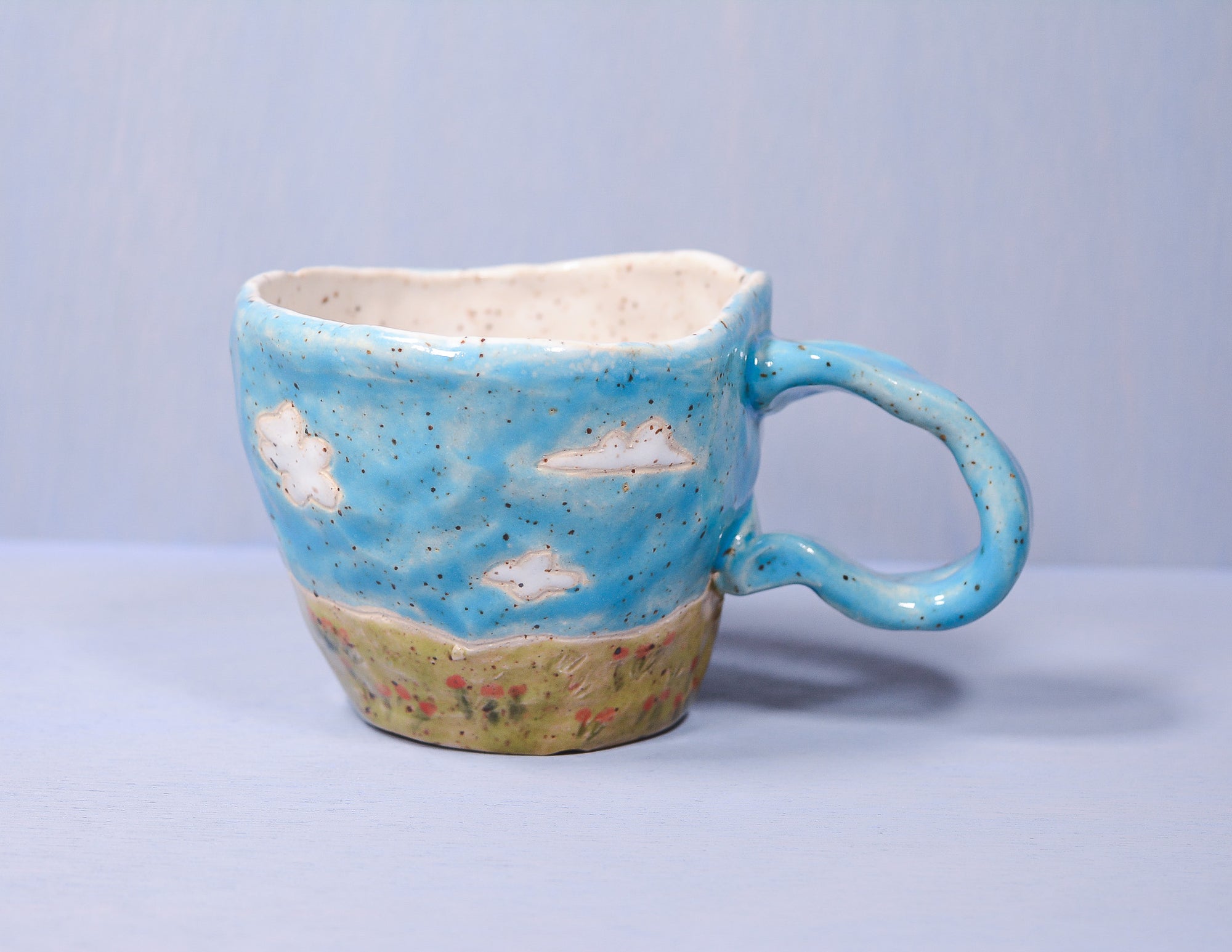 The Villa Pinched Mug with Glazed Exterior