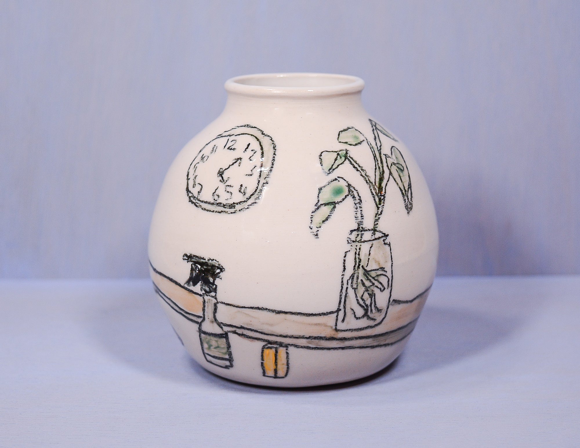 Studio Still Life Moon Vase