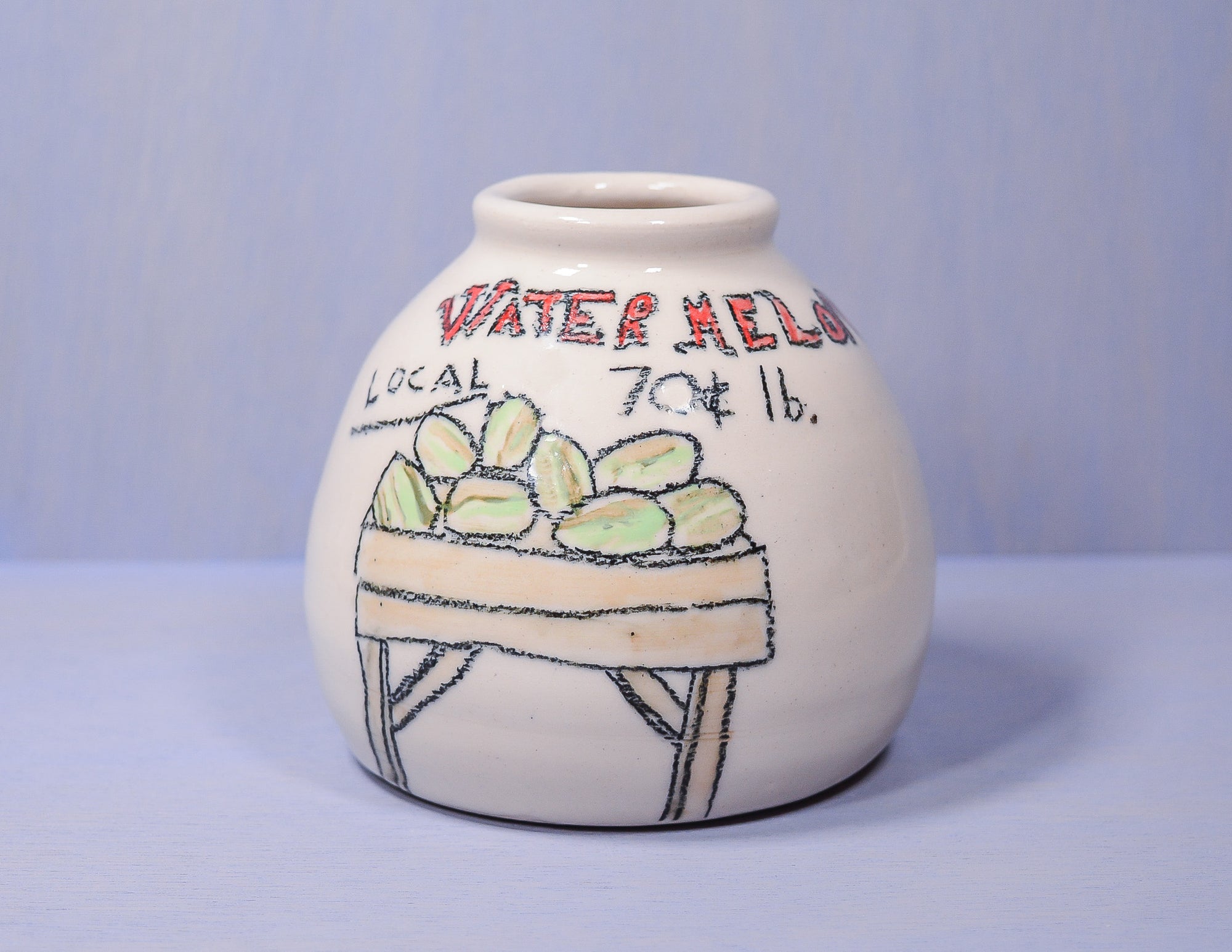 Watermelon Stand Moon Vase