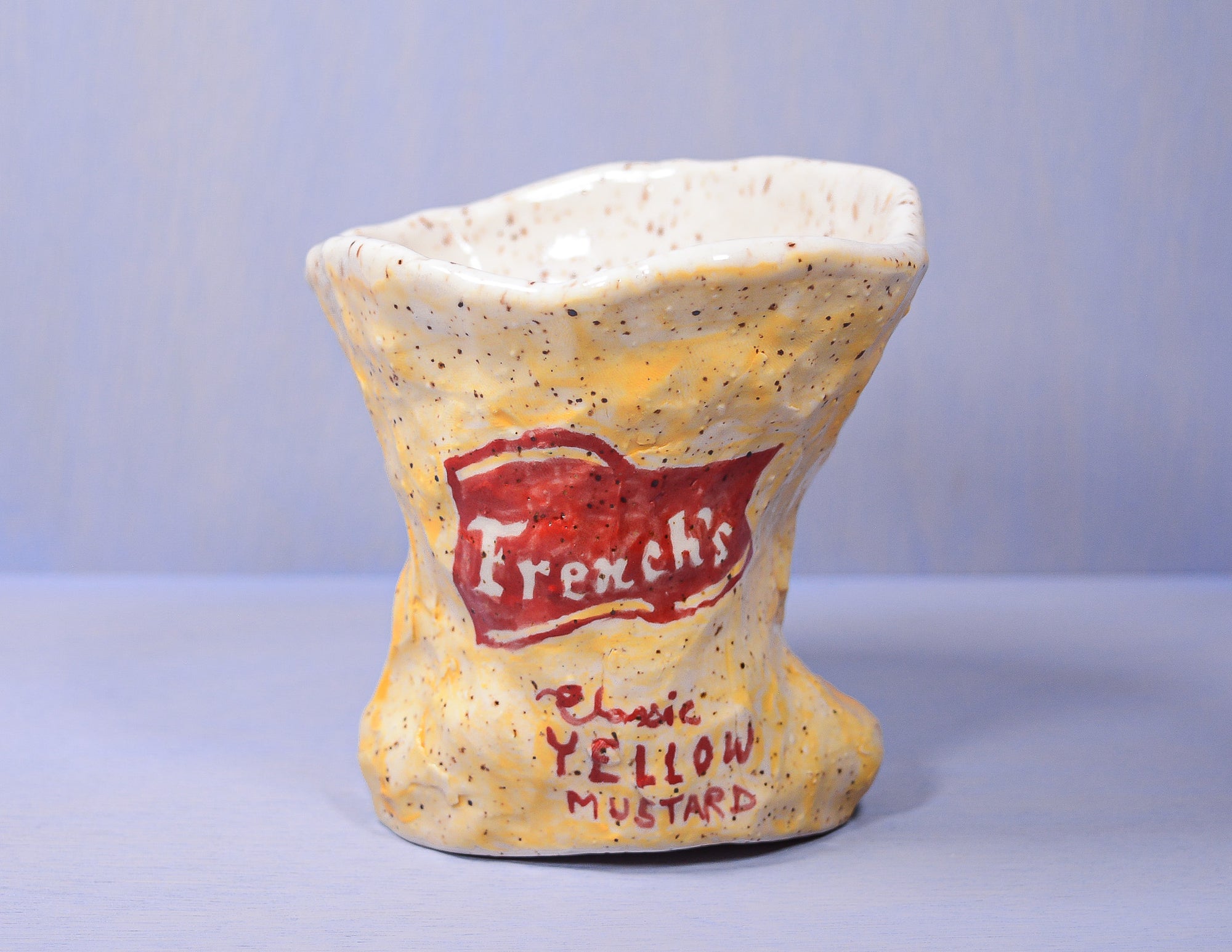 Yellow Mustard Hand Built Vase