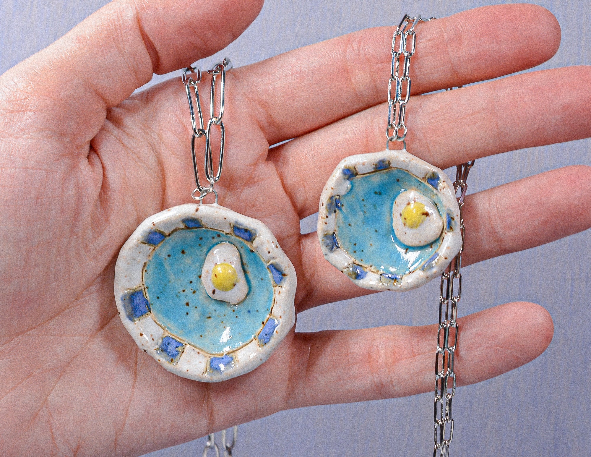 Egg on Plate Necklace