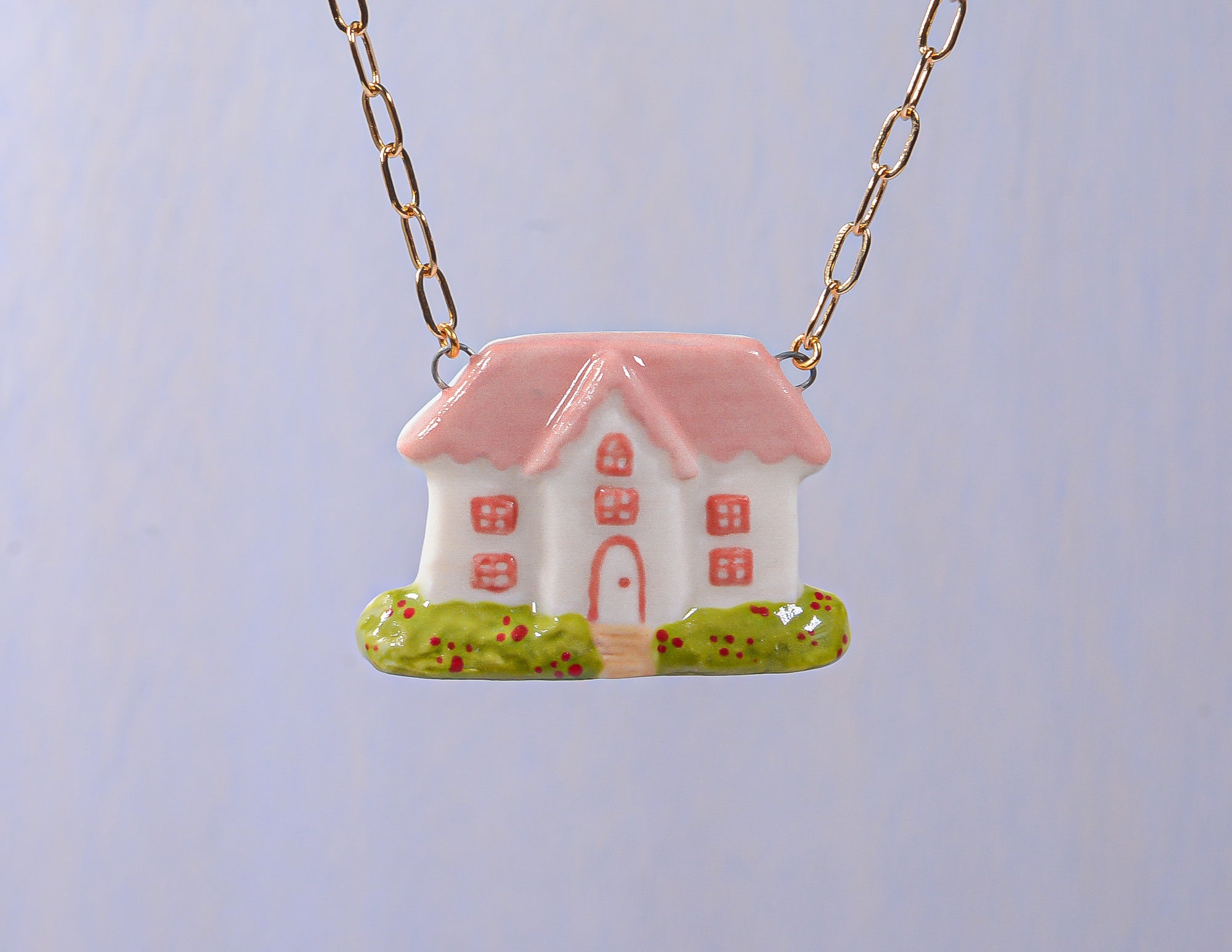 Pink House Necklace