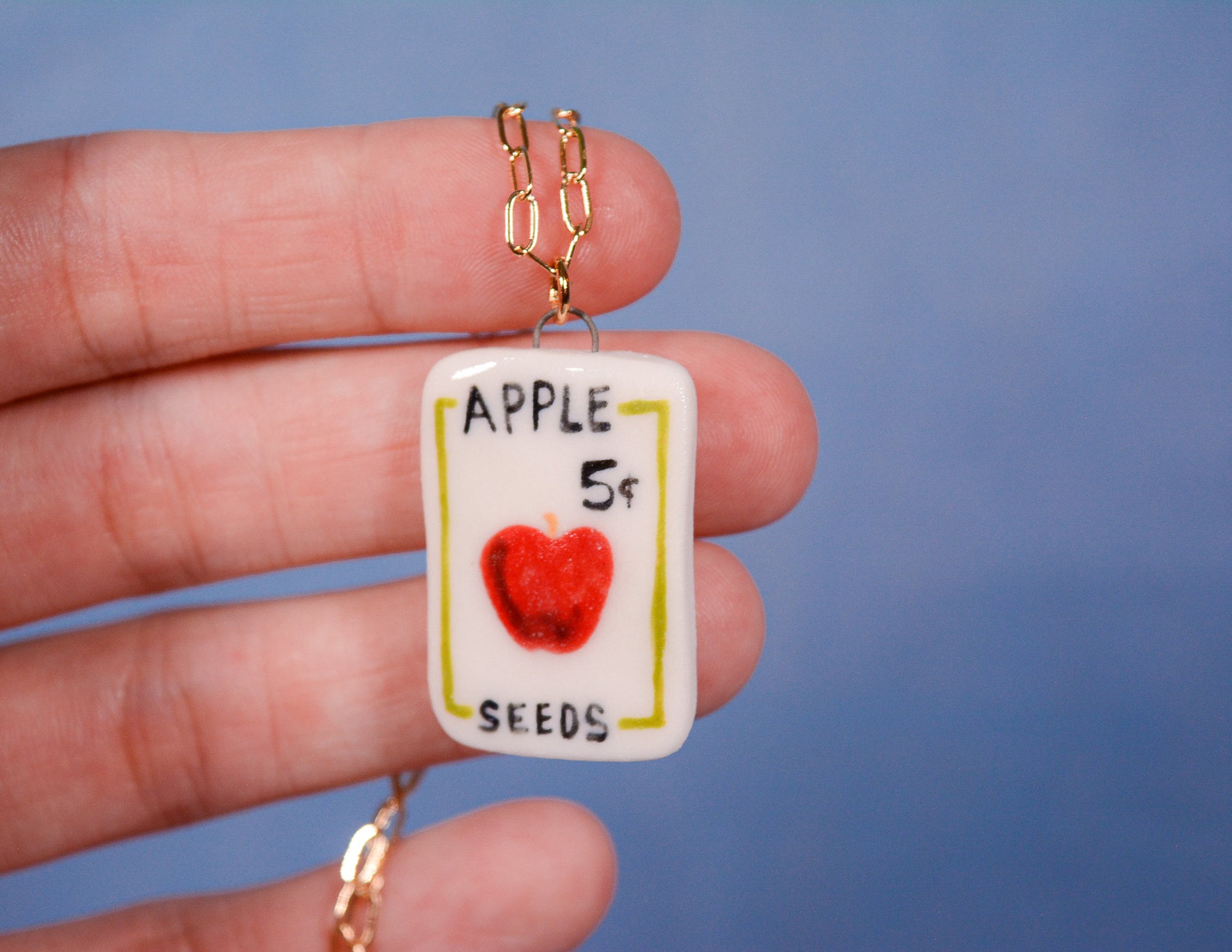 Apple Seed Packet Necklace