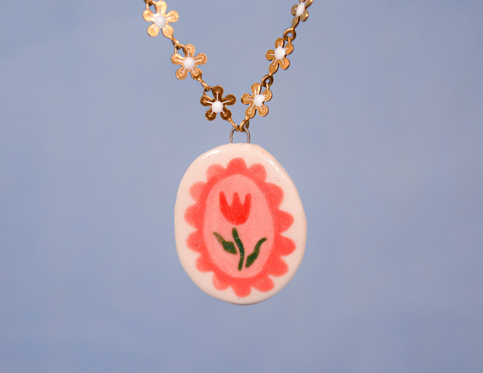 Scalloped Tulip Necklace