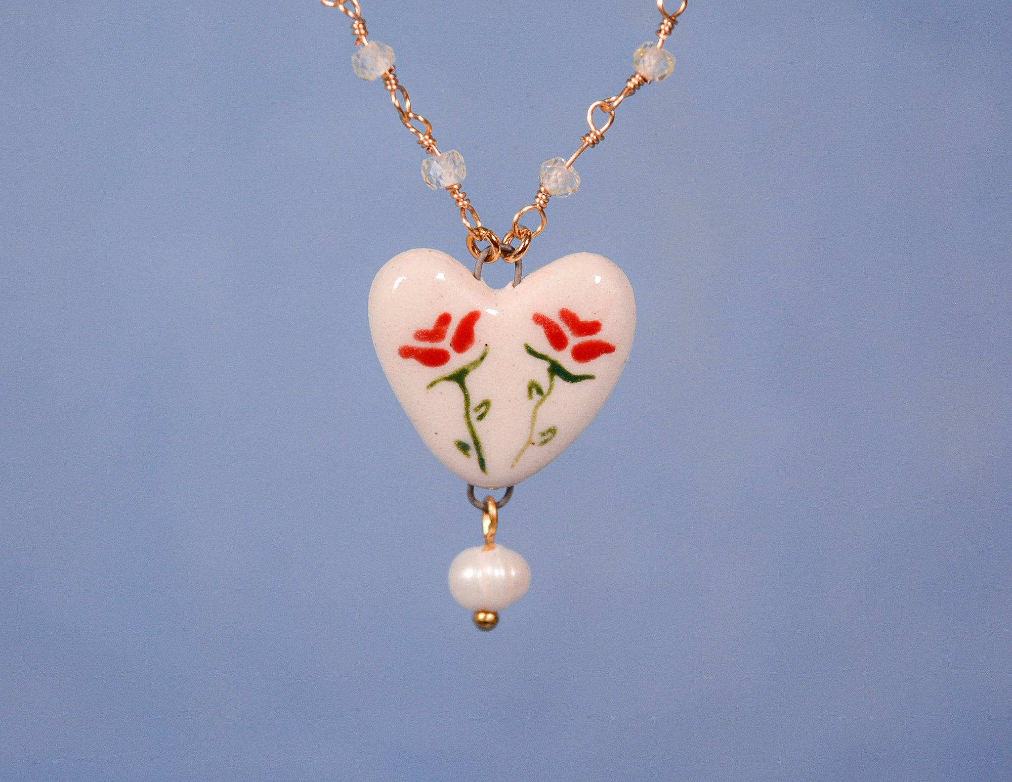 Roses and Pearls Necklace