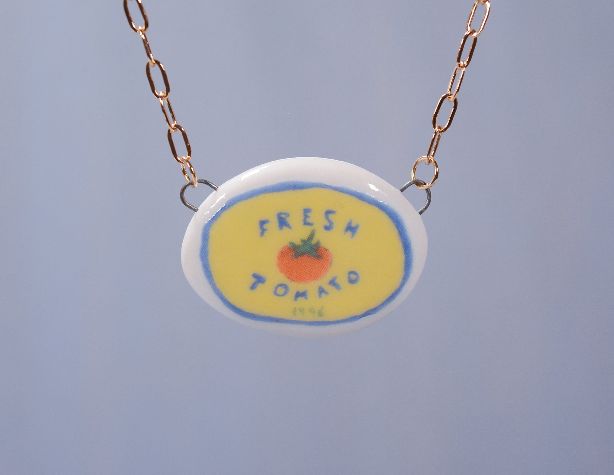 Tomato Produce Sticker Necklace