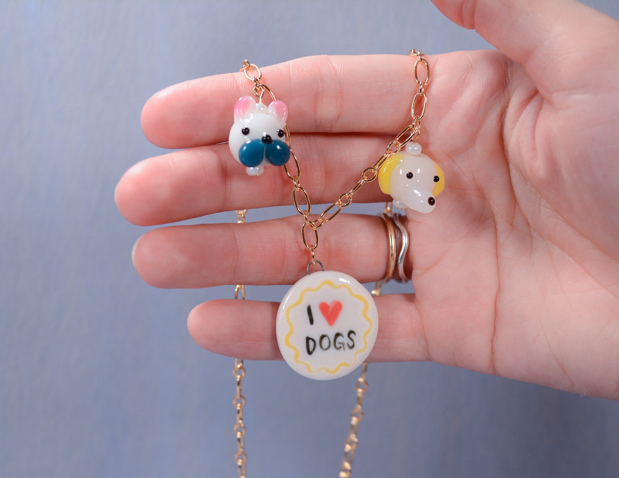 I <3 Dogs Necklace