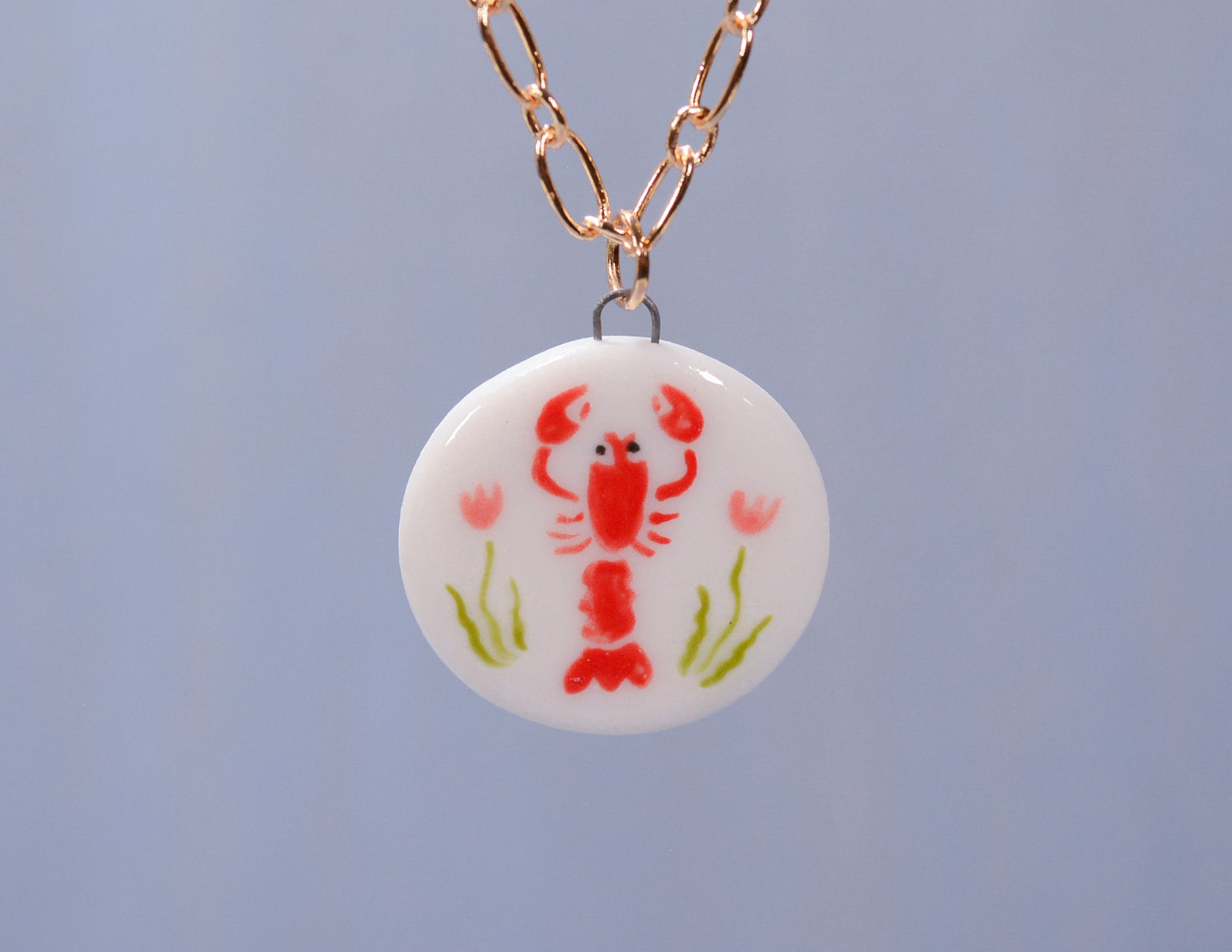 Lobster Portrait Necklace