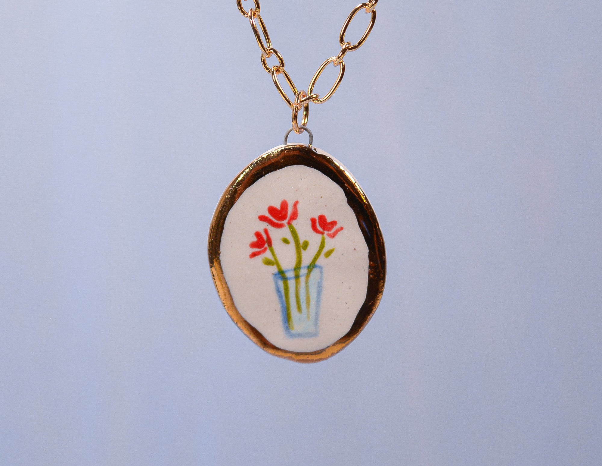 Vase of Flowers Necklace