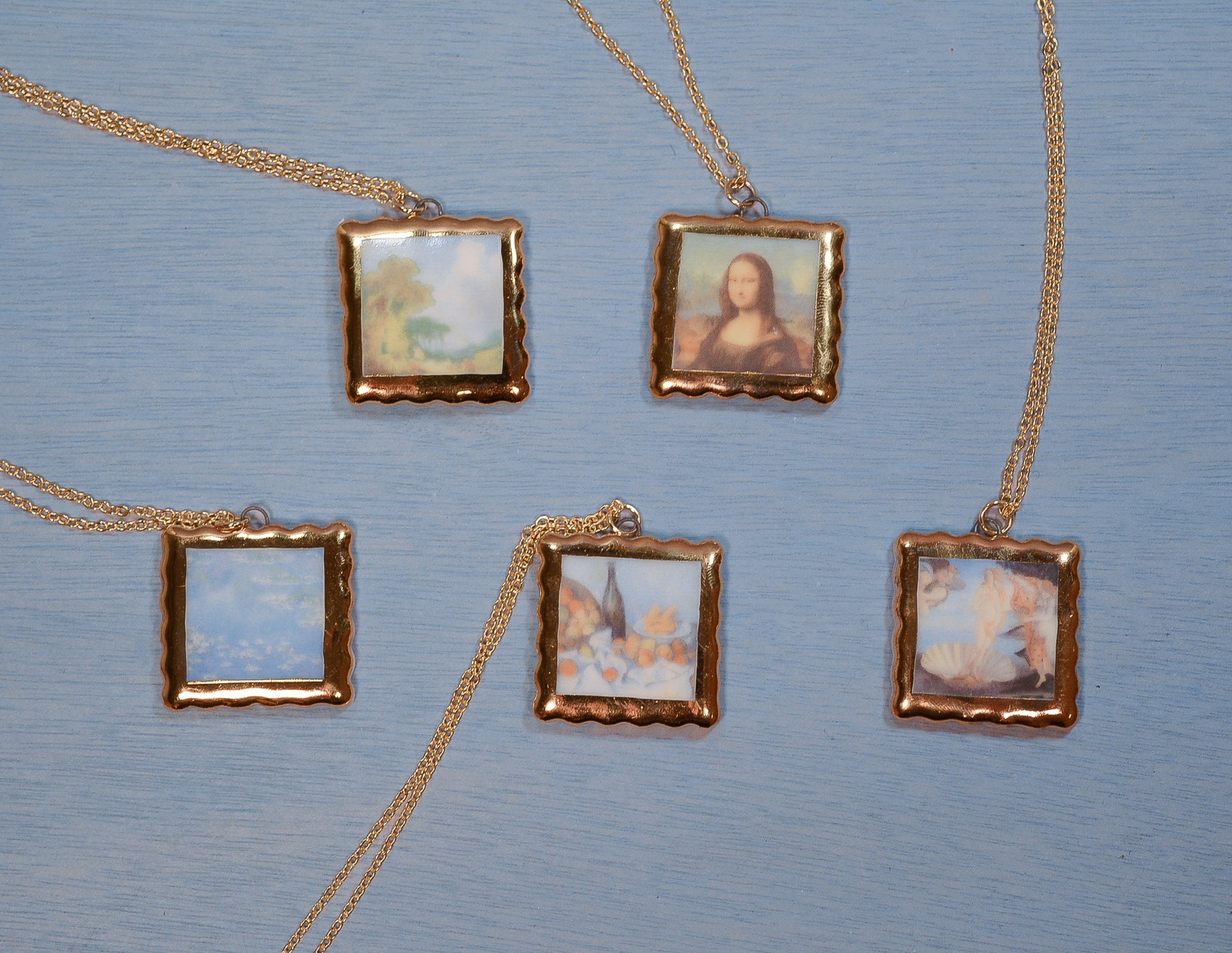 Mona Lisa Painting Necklace