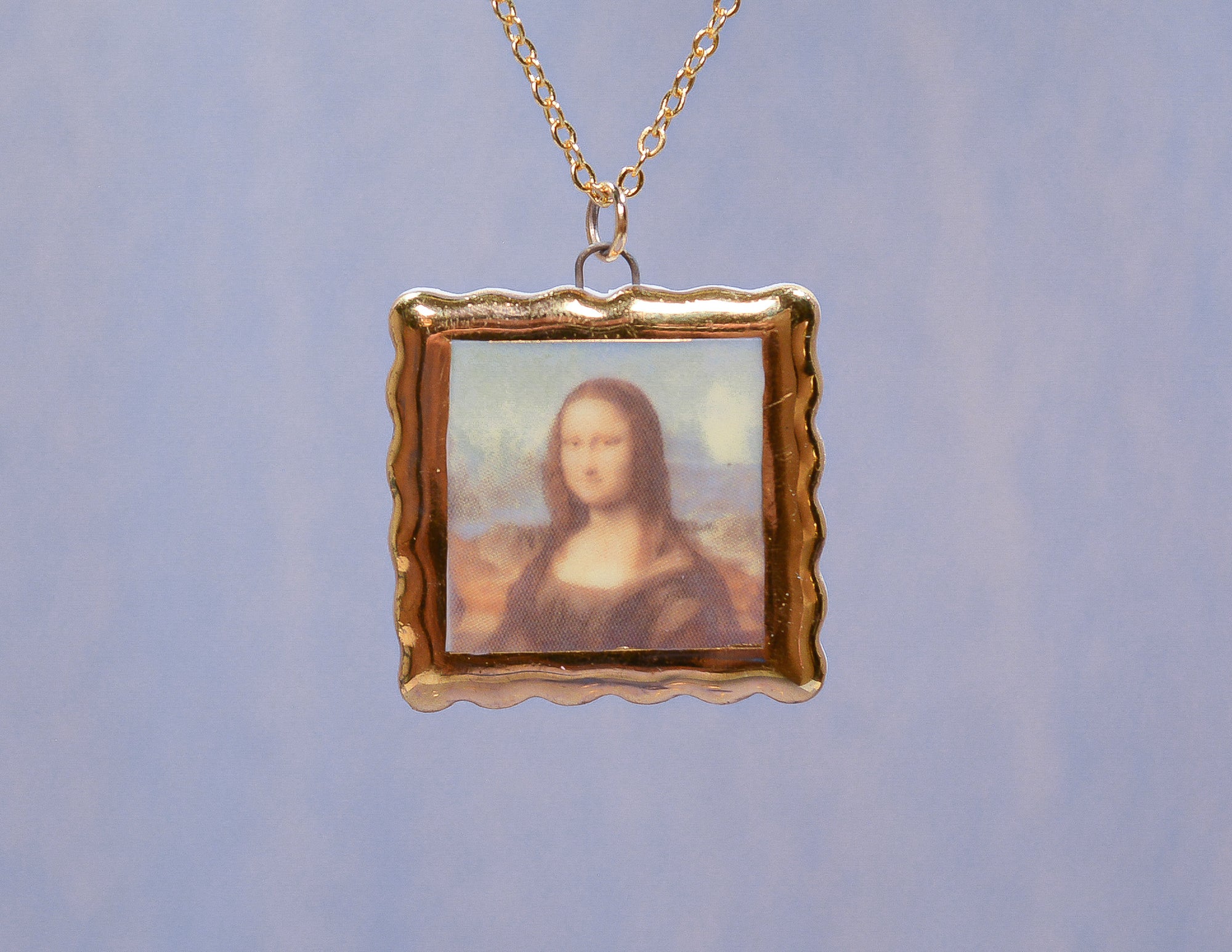 Mona Lisa Painting Necklace