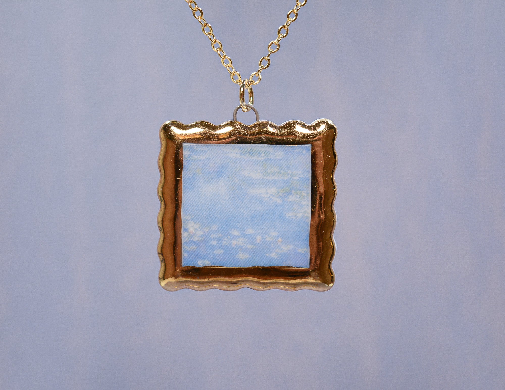 Water Lilies Painting Necklace