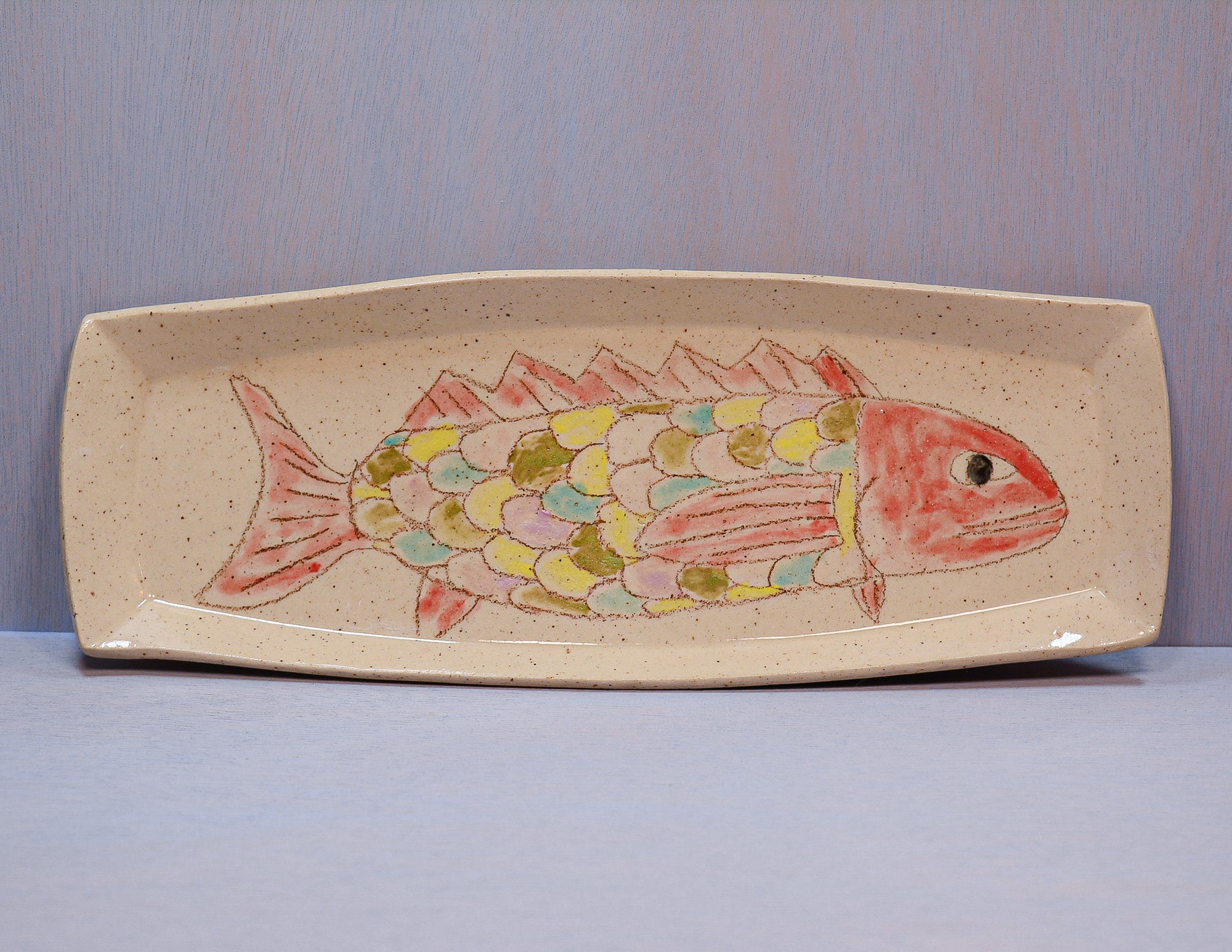 Red Fish Tray