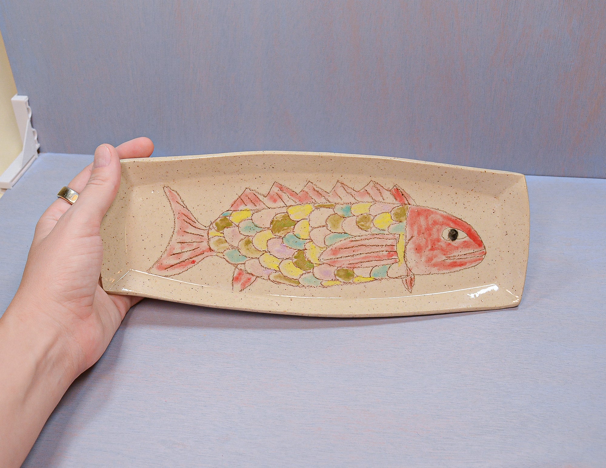 Red Fish Tray