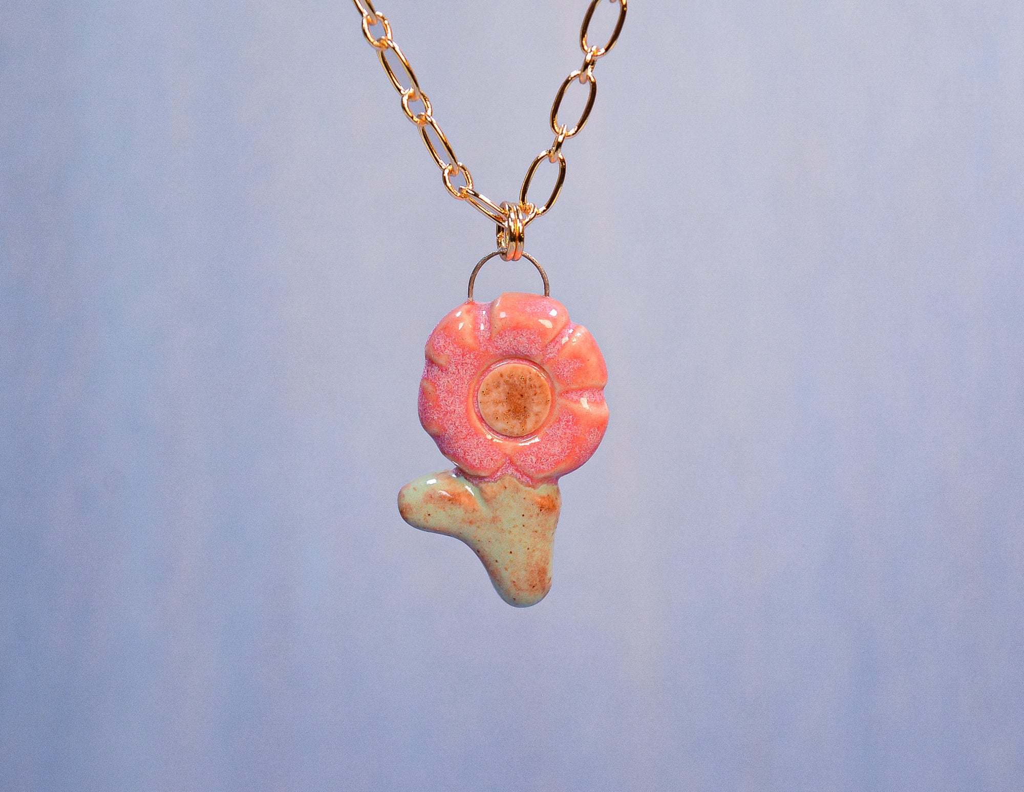 Pink Daisy Necklace