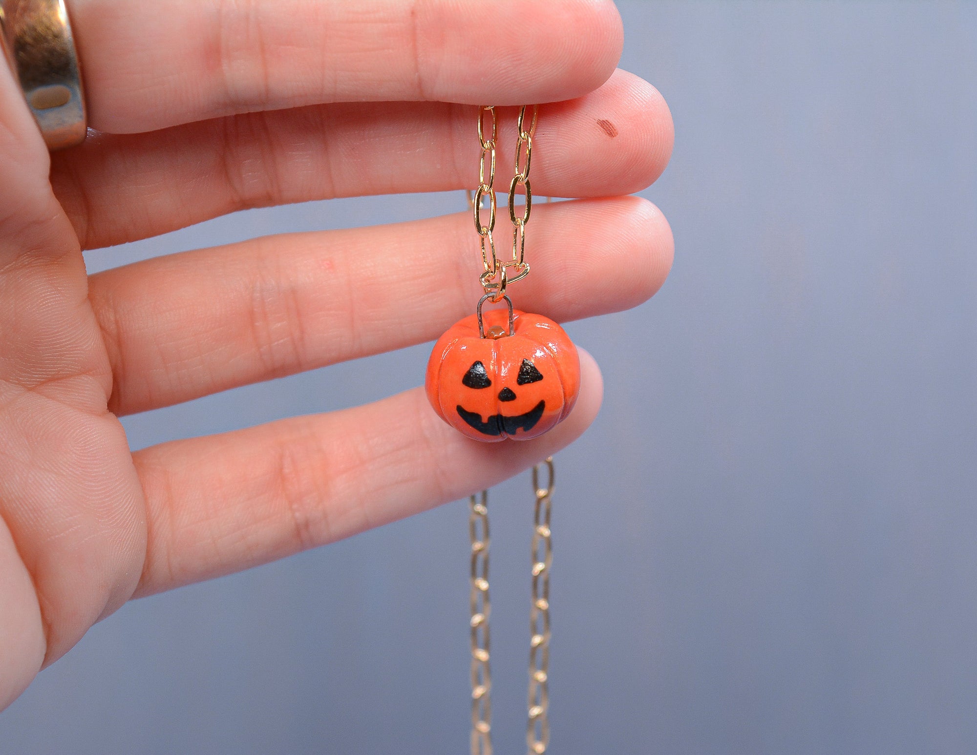 Spooky Pumpkin Necklace