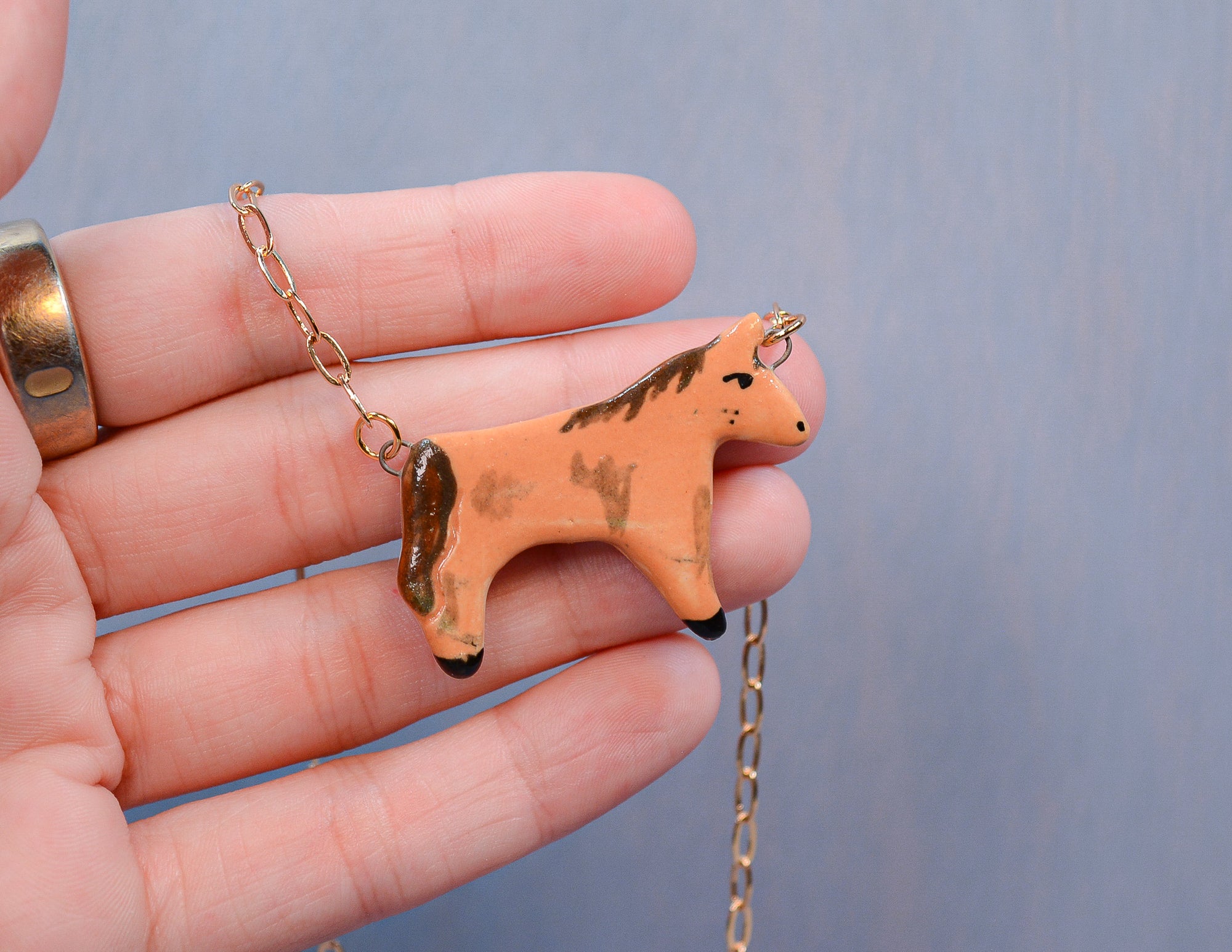 Chesnut Horse Necklace