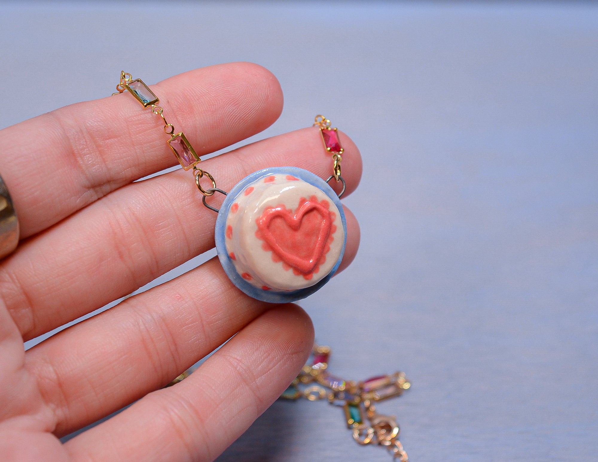 Heart Cake Necklace