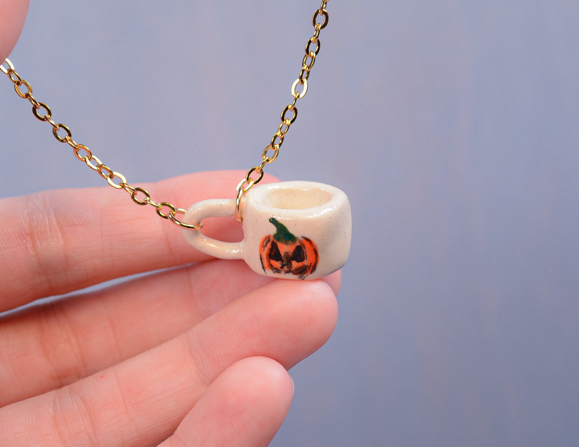 Pumpkin Mug Necklace