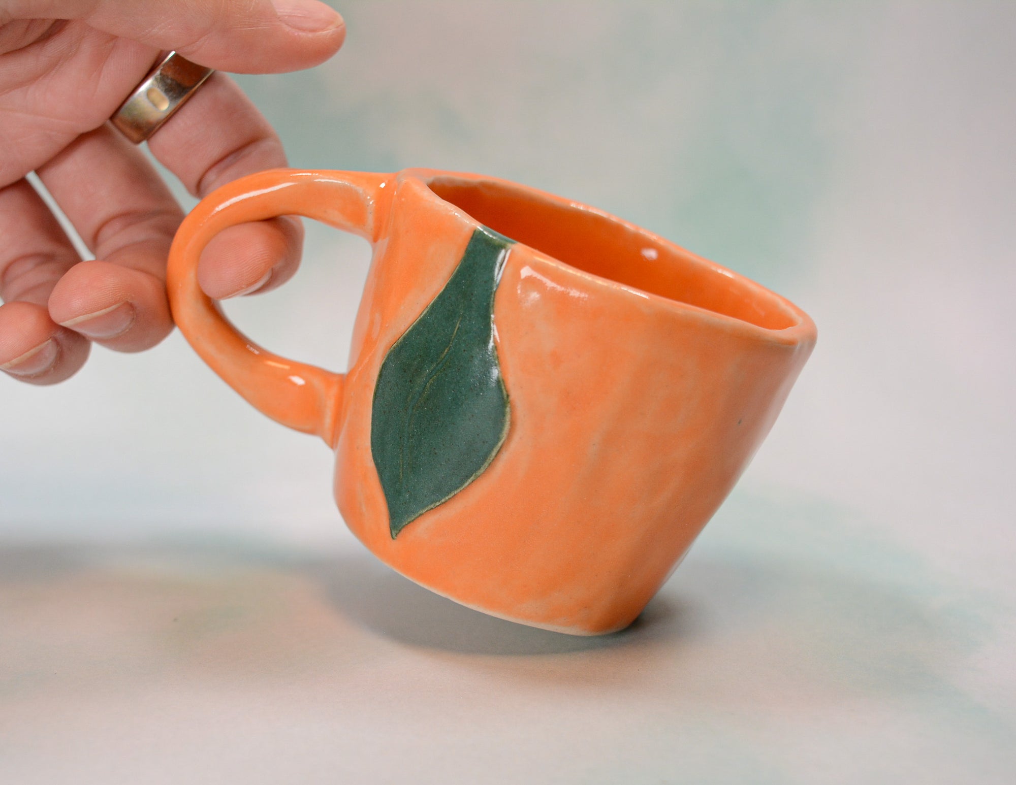 Orange Pinched Cup