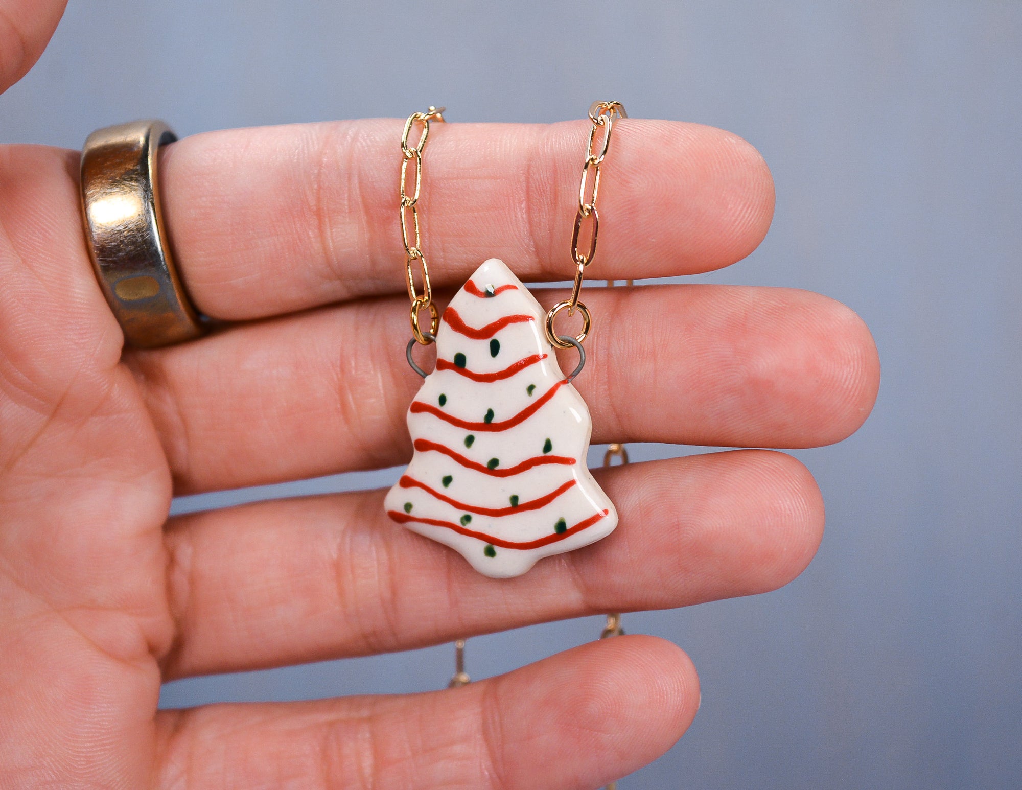 Christmas Cake Necklace