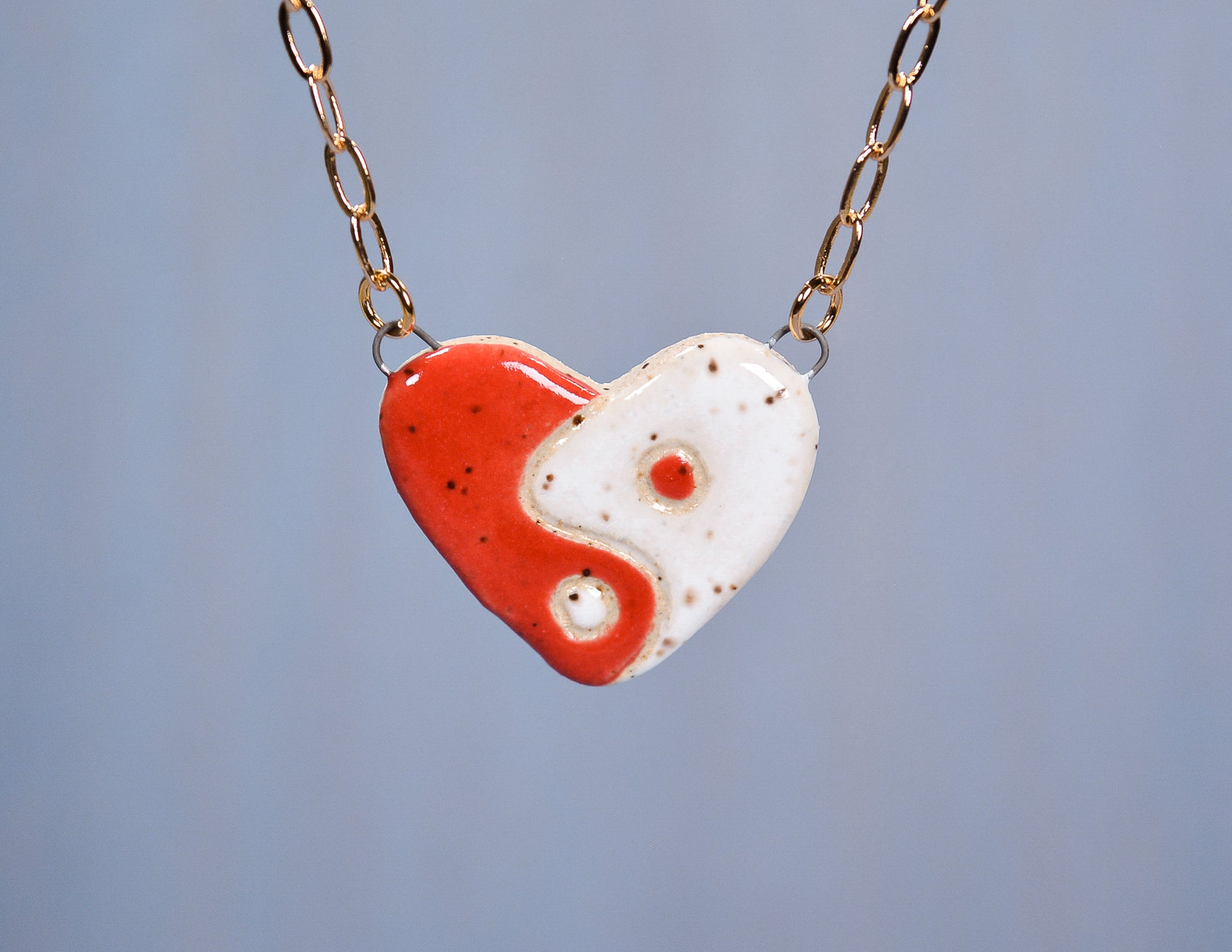 Red Yin Yang Necklace