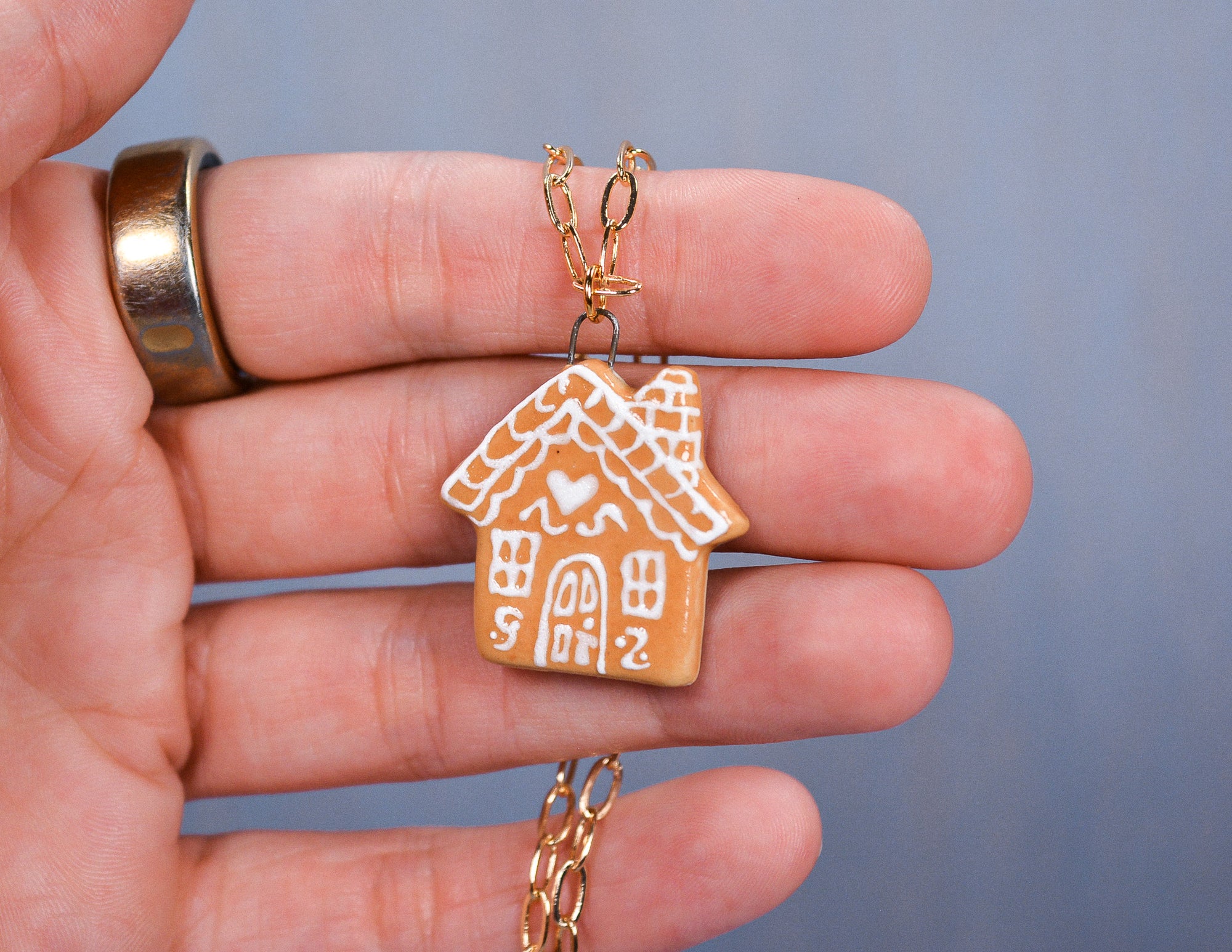 Gingerbread House Necklace