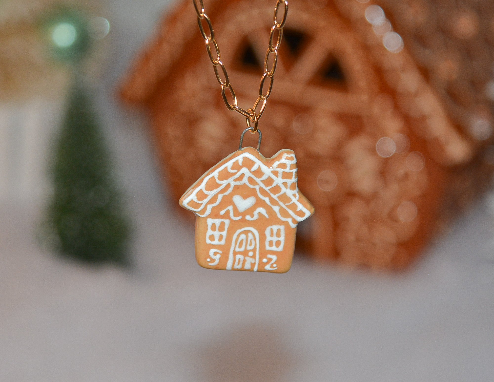 Gingerbread House Necklace