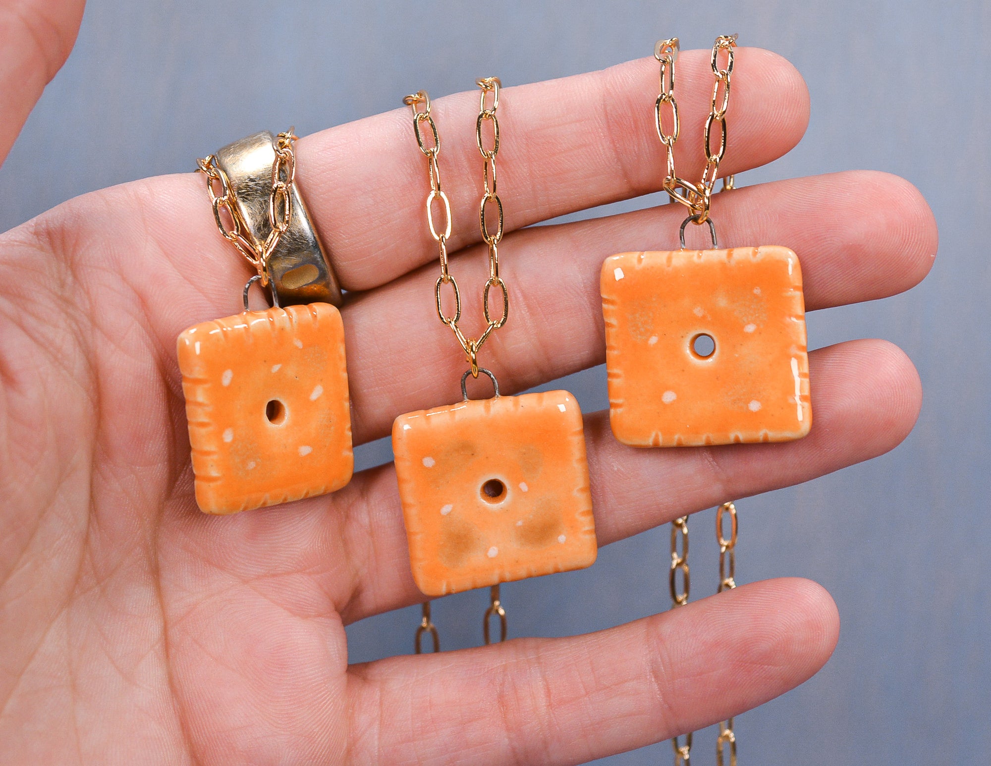 Cheese Cracker Necklace