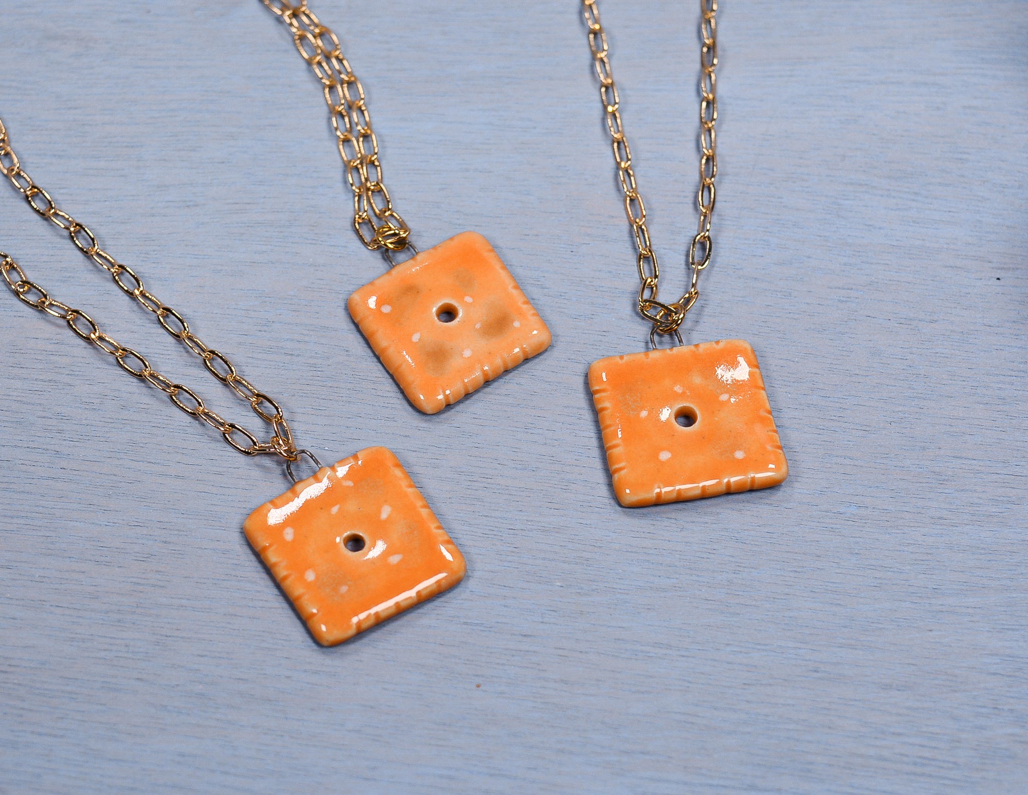 Cheese Cracker Necklace