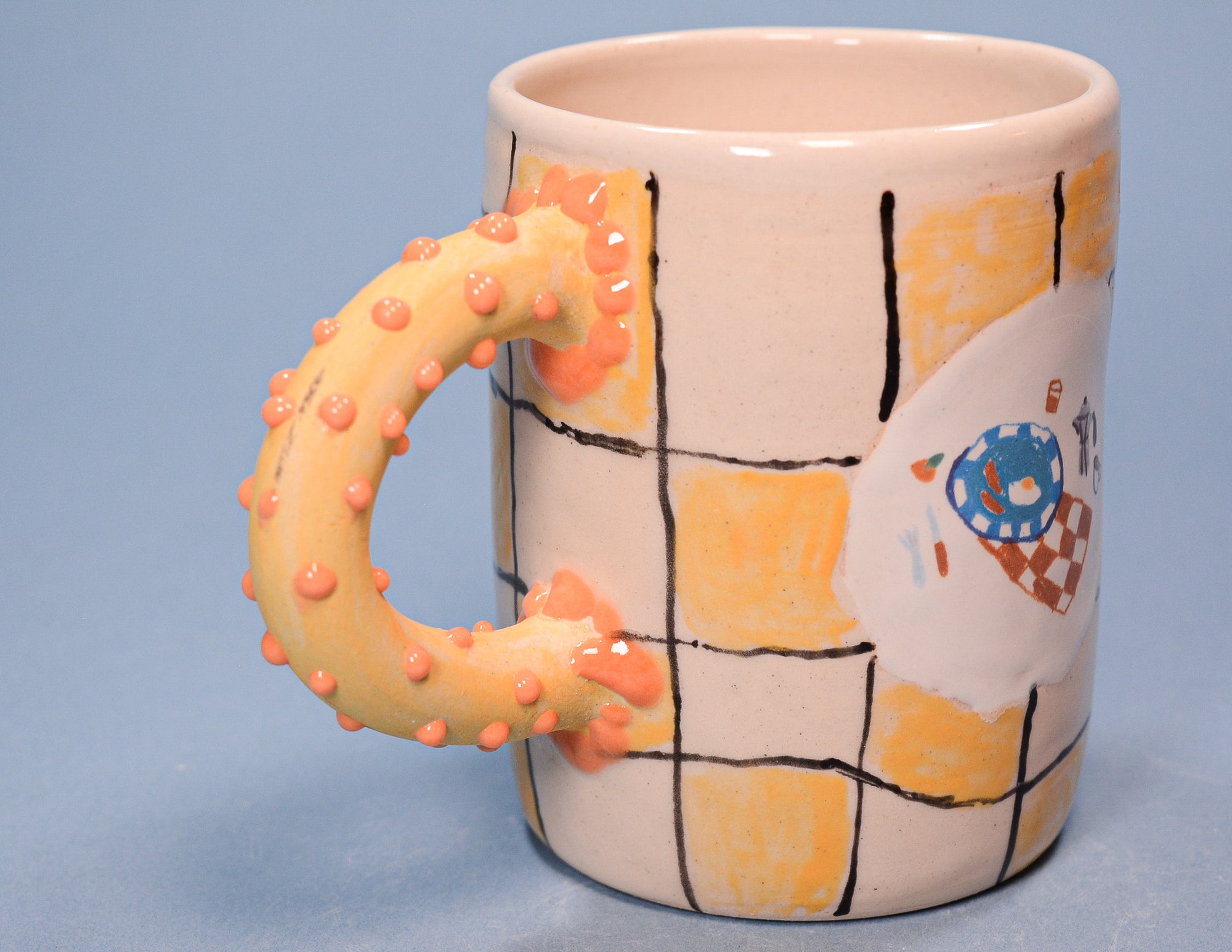 Checkered Breakfast Mug