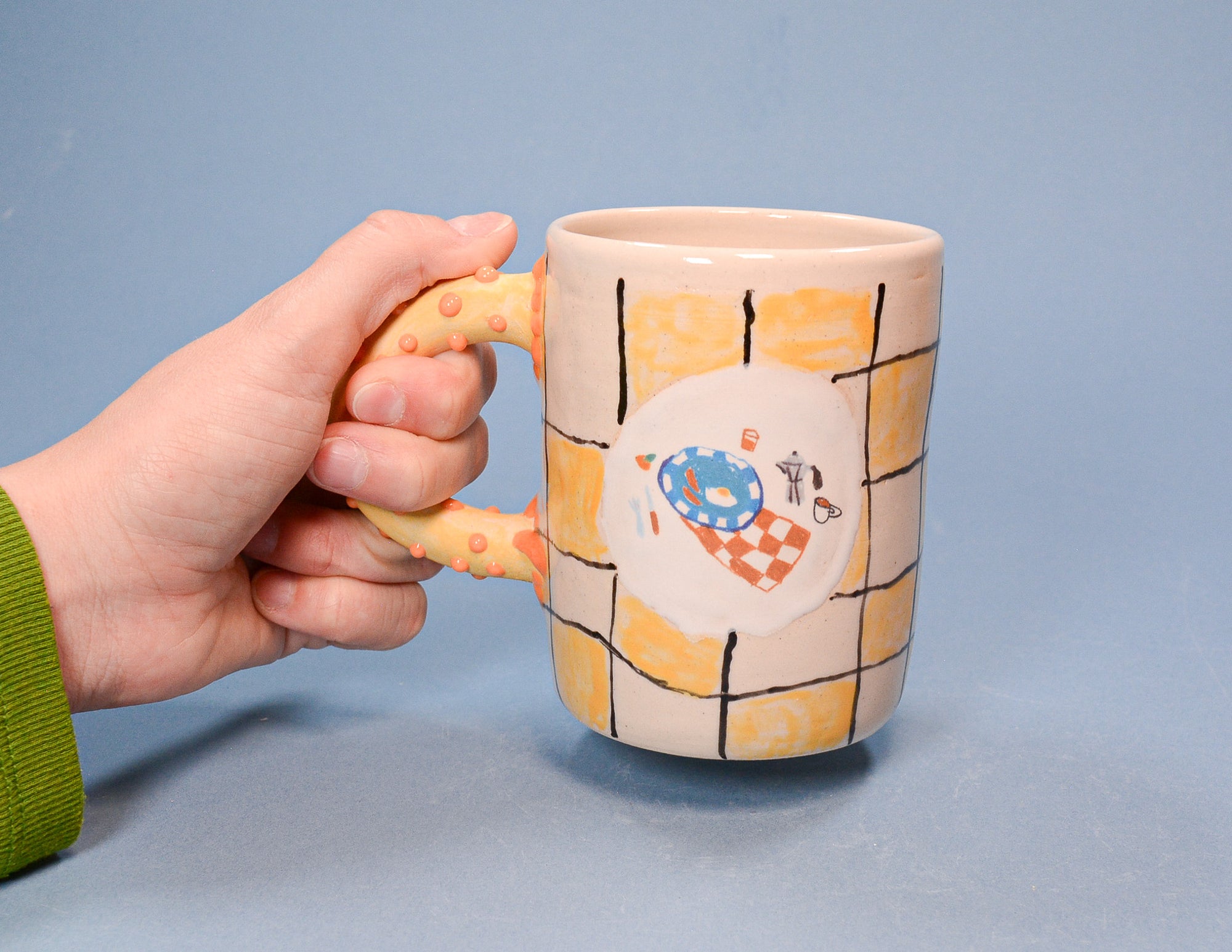 Checkered Breakfast Mug