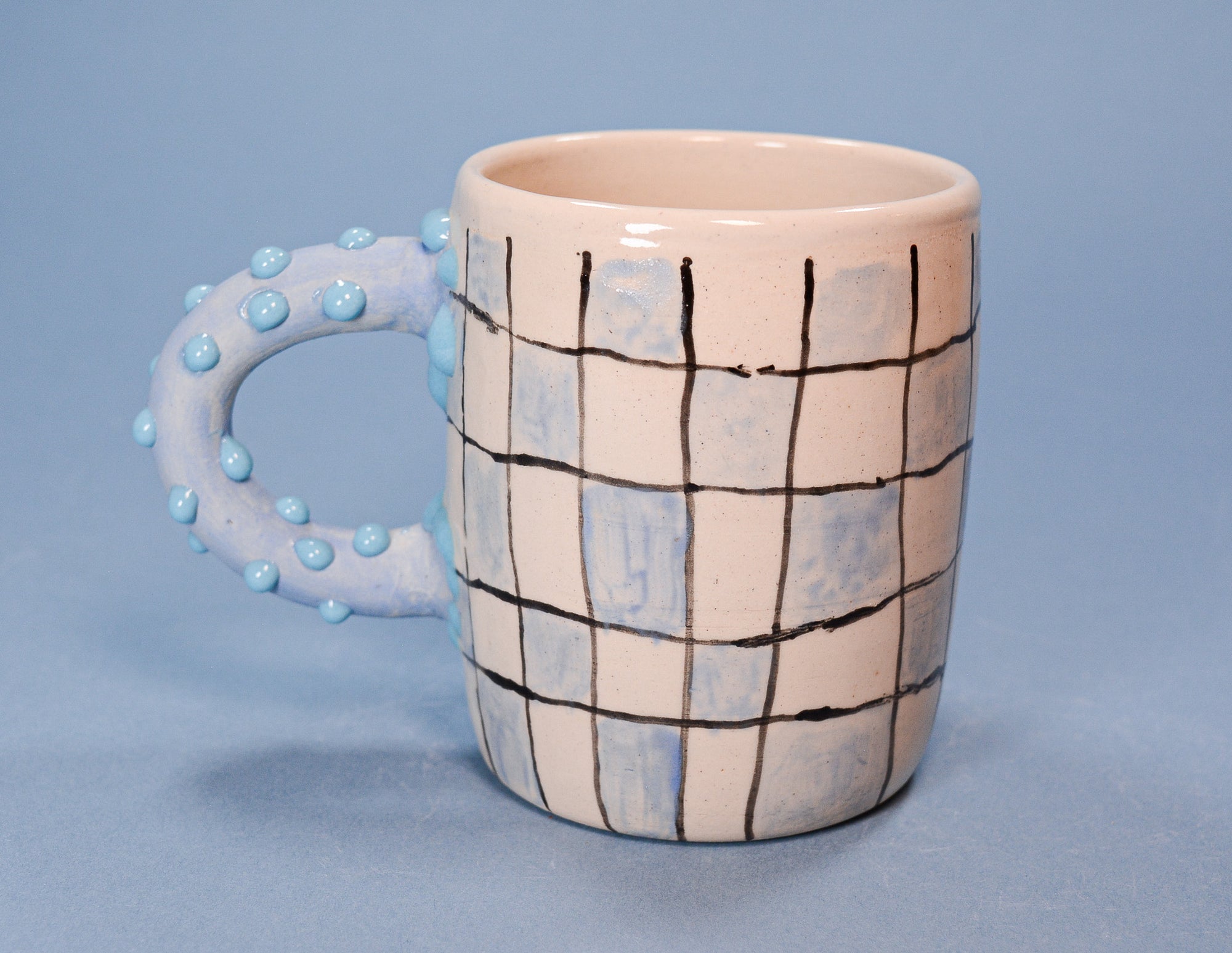 Blue Checker Mug