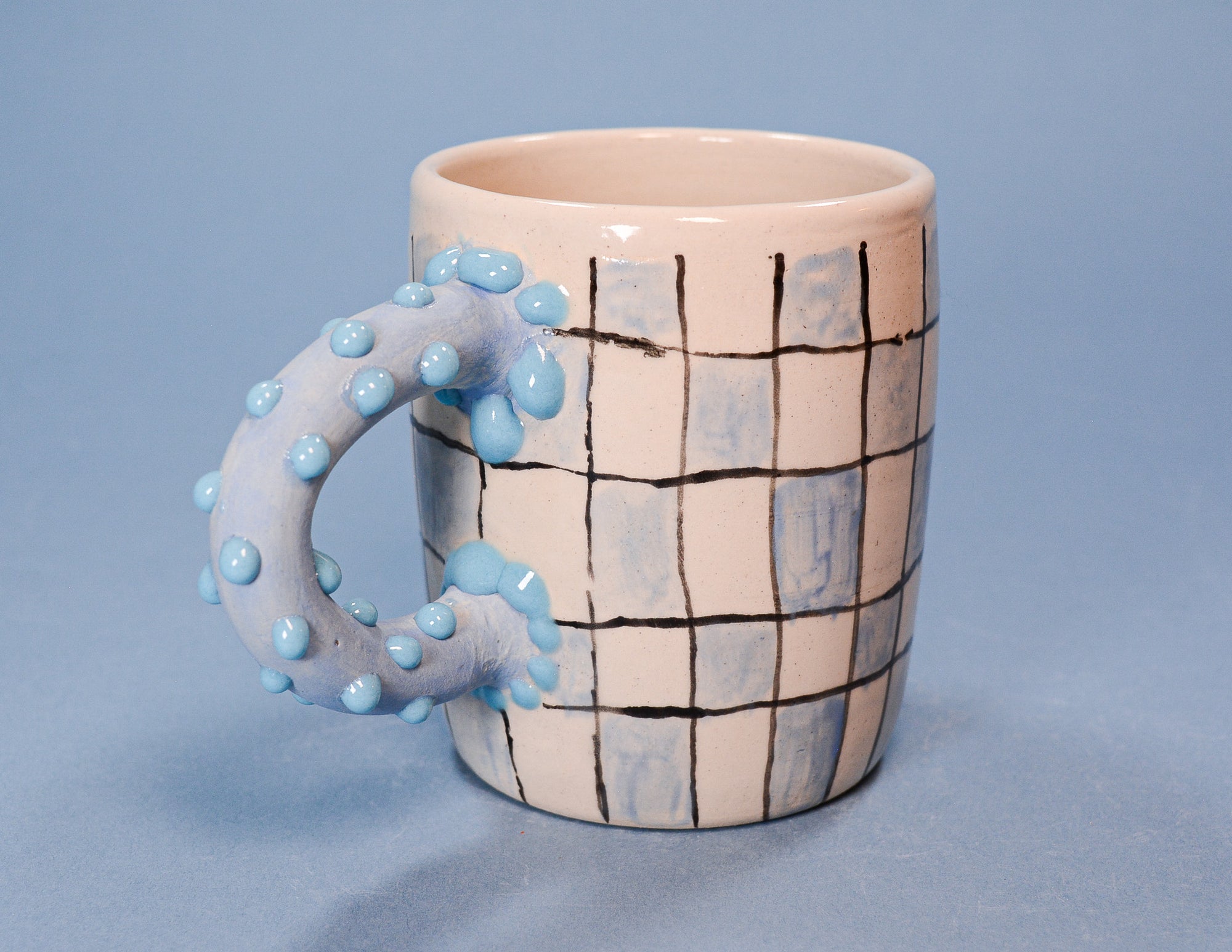 Blue Checker Mug