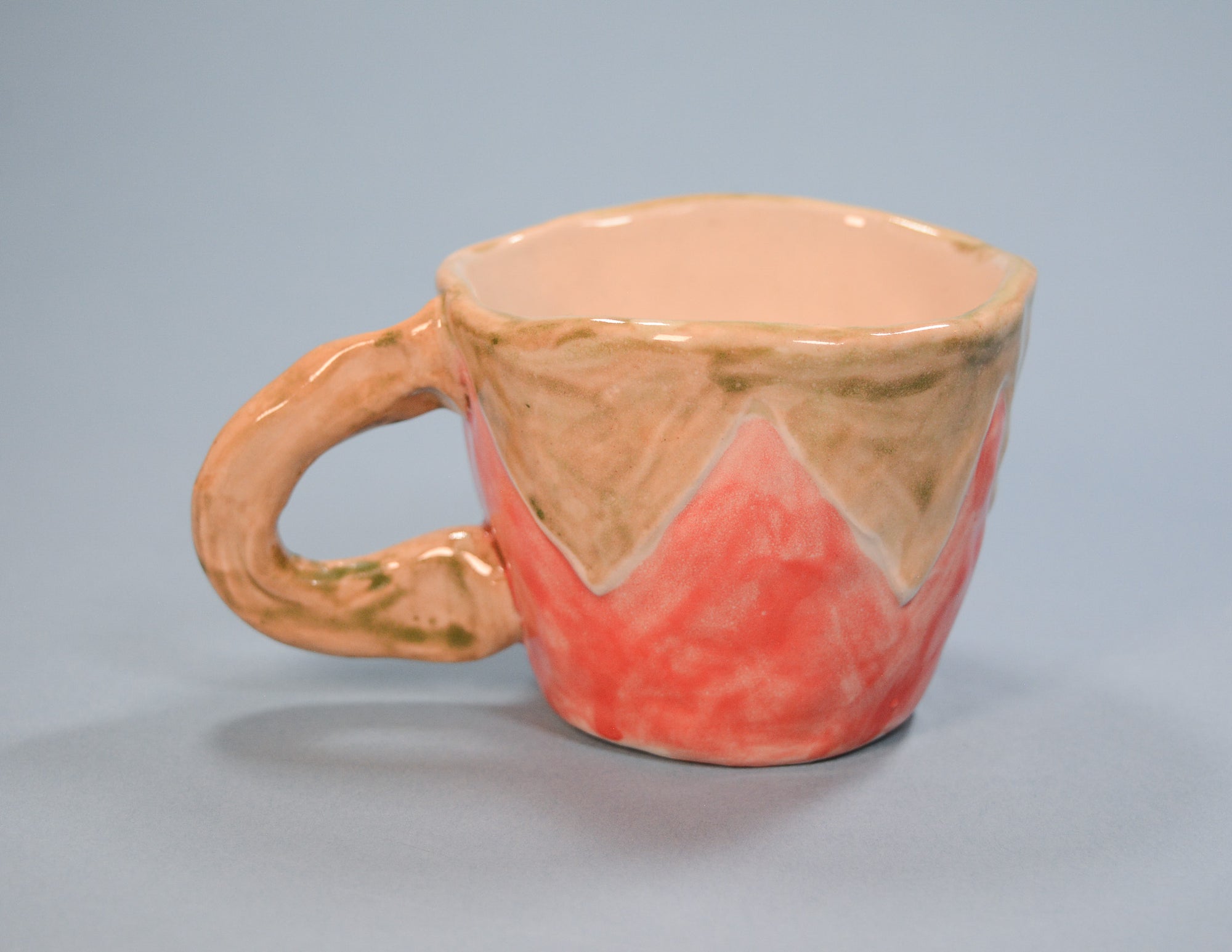 Tomato Majolica Pinched Cup