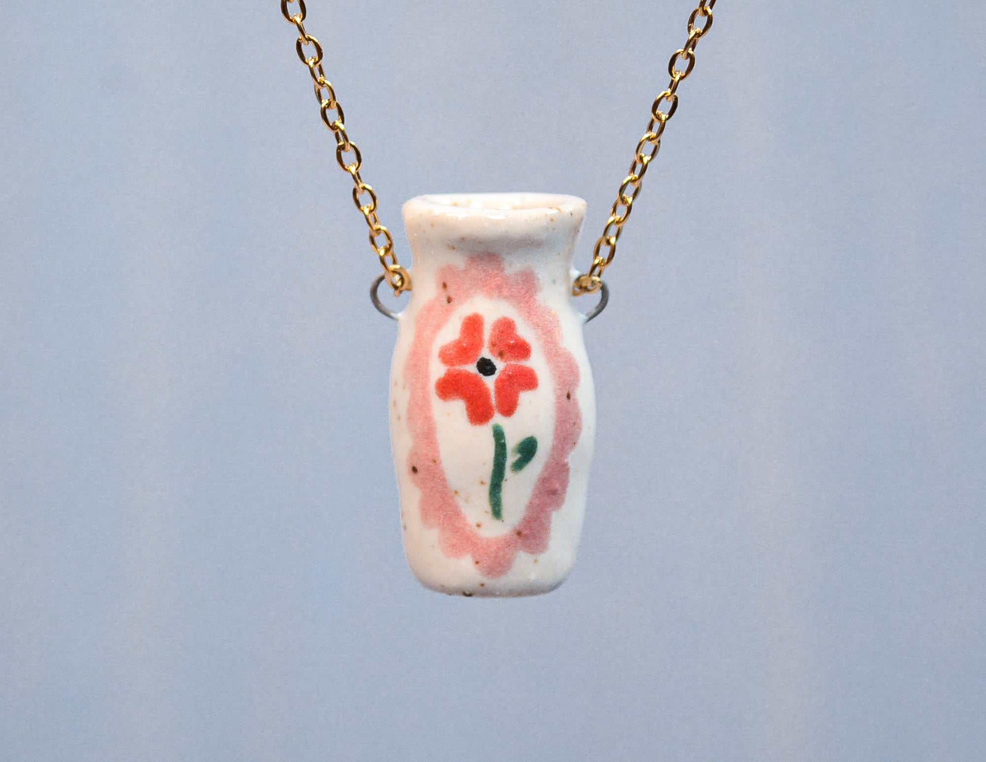 Poppy Vase Necklace