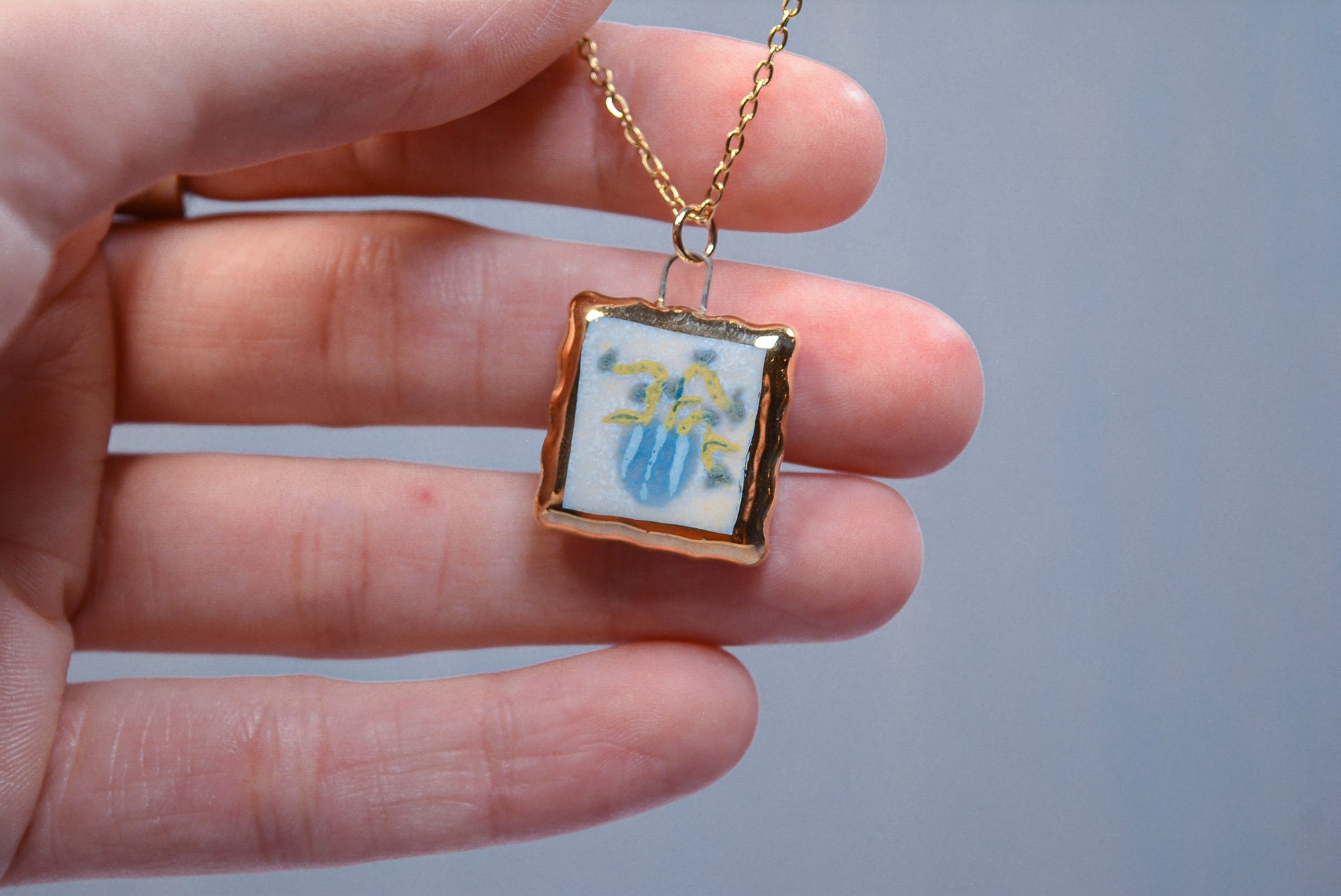 Bluebell Portrait Necklace