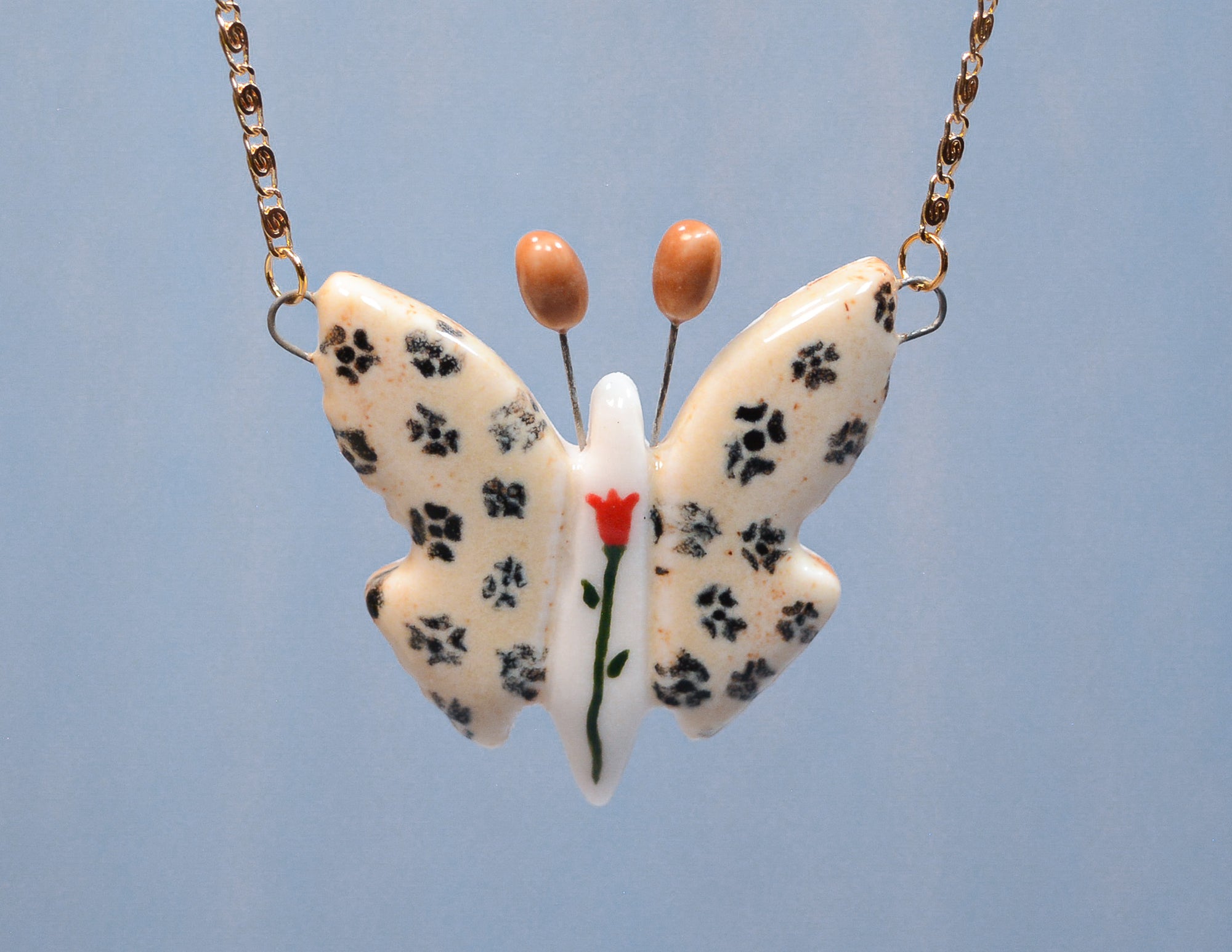 Buckeye Butterfly Necklace