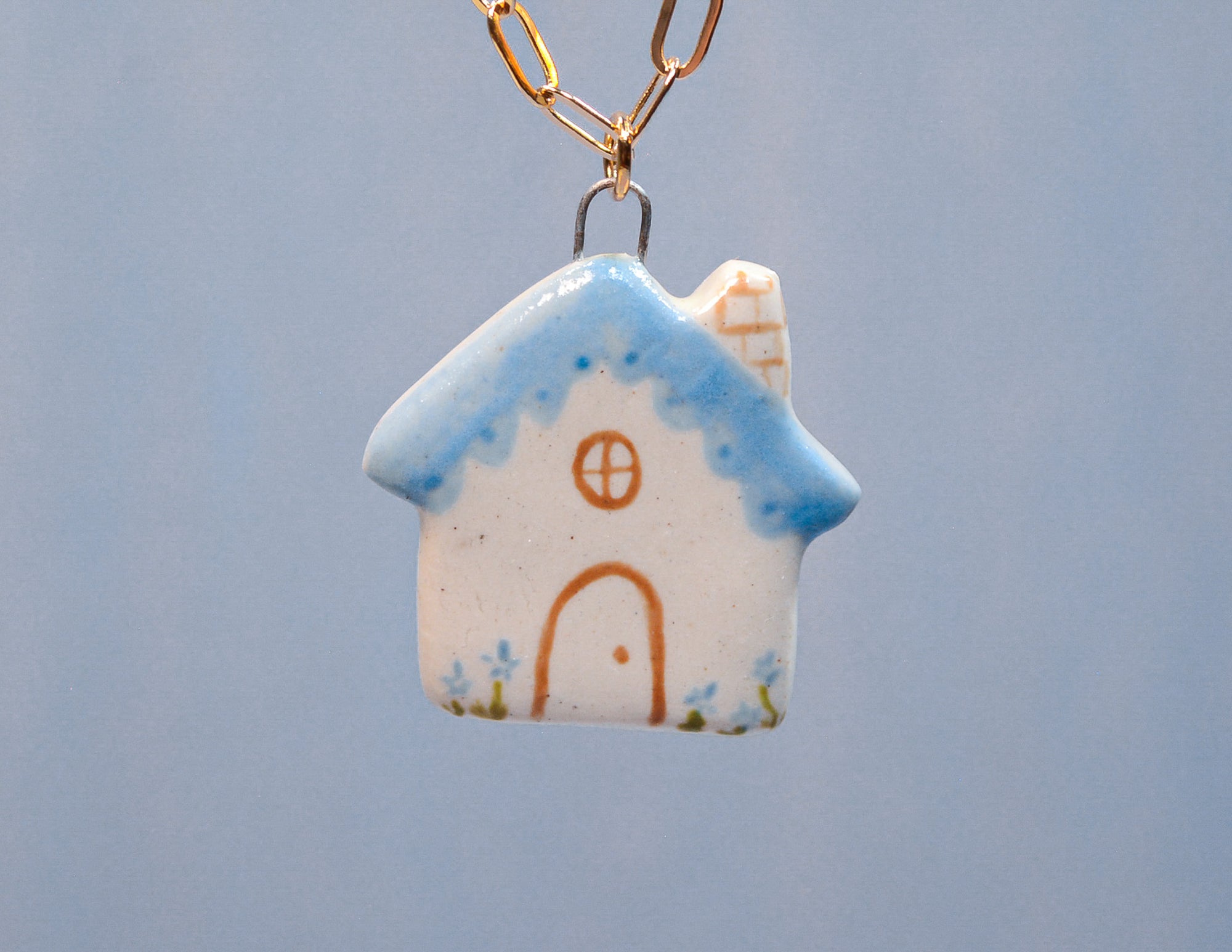 Blue House Necklace