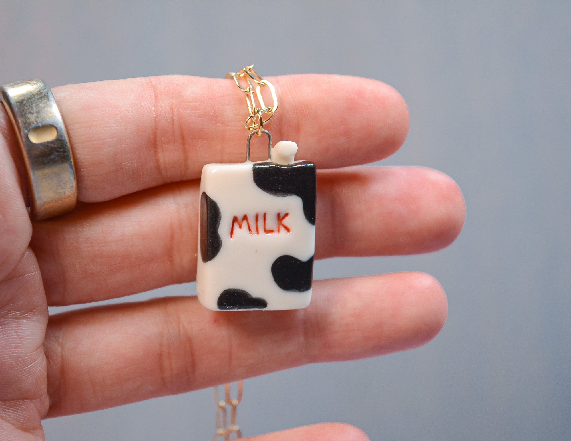 Milk Box Necklace