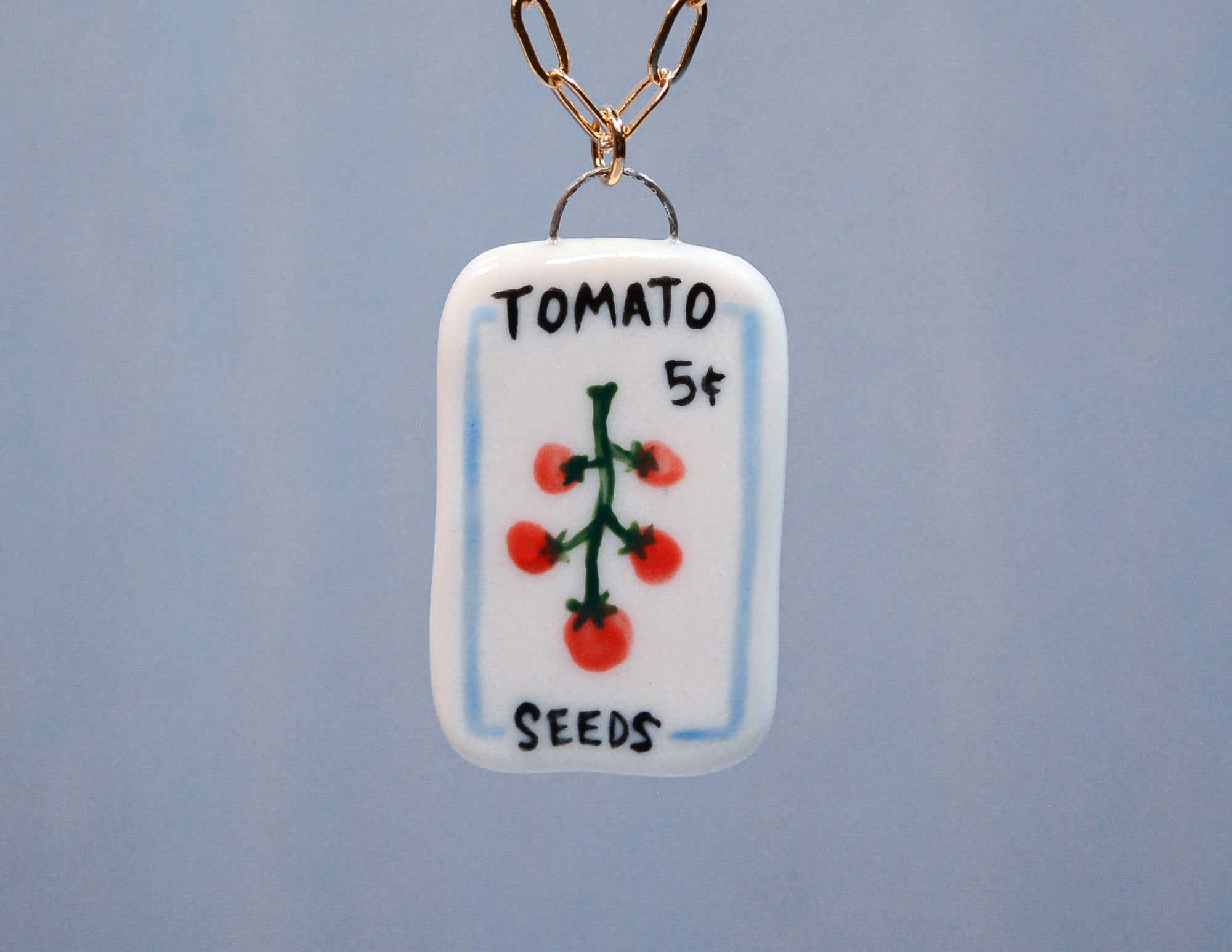 Tomato Seed Packet Necklace